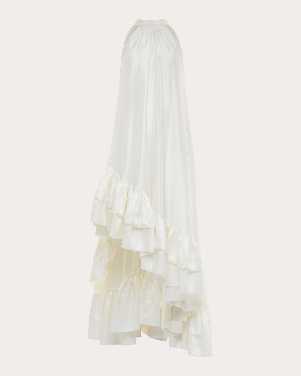 Lucas Asymmetric Tiered Silk Gown