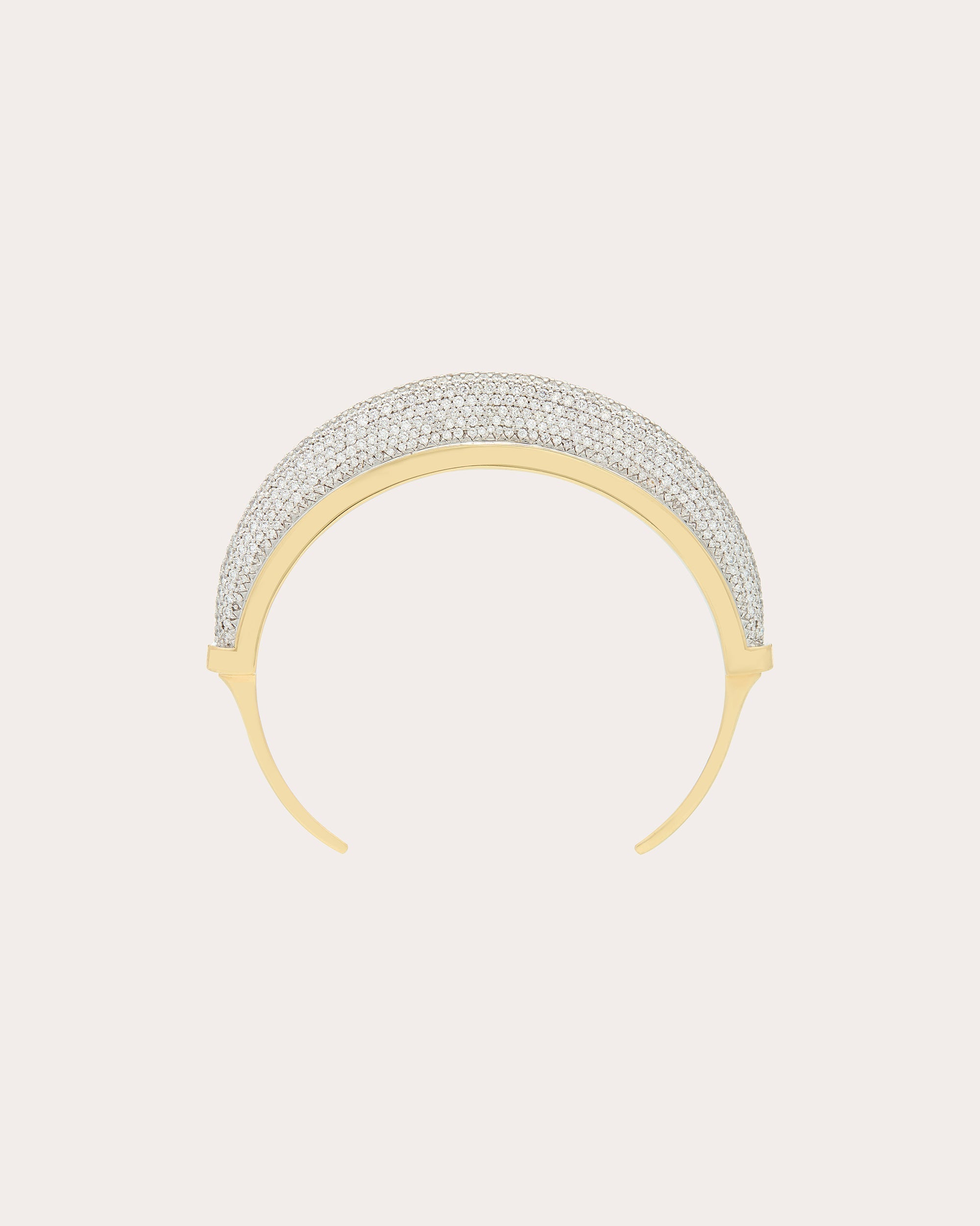 Luna 18K Gold Diamond Pavé Cuff Bracelet