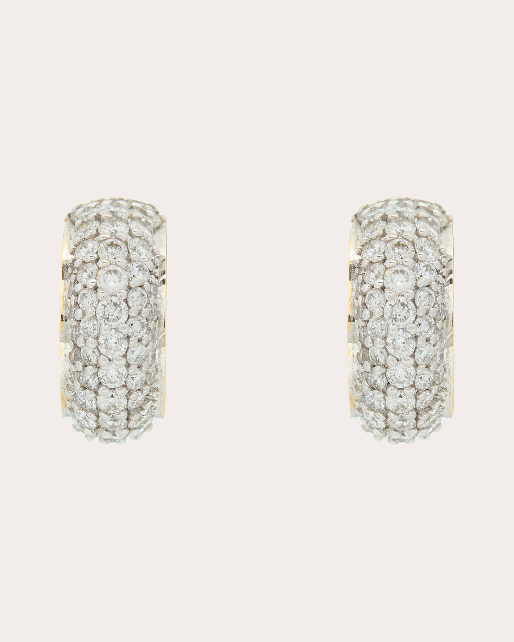 Luna 18K Gold Diamond Pavé Hoop Earrings