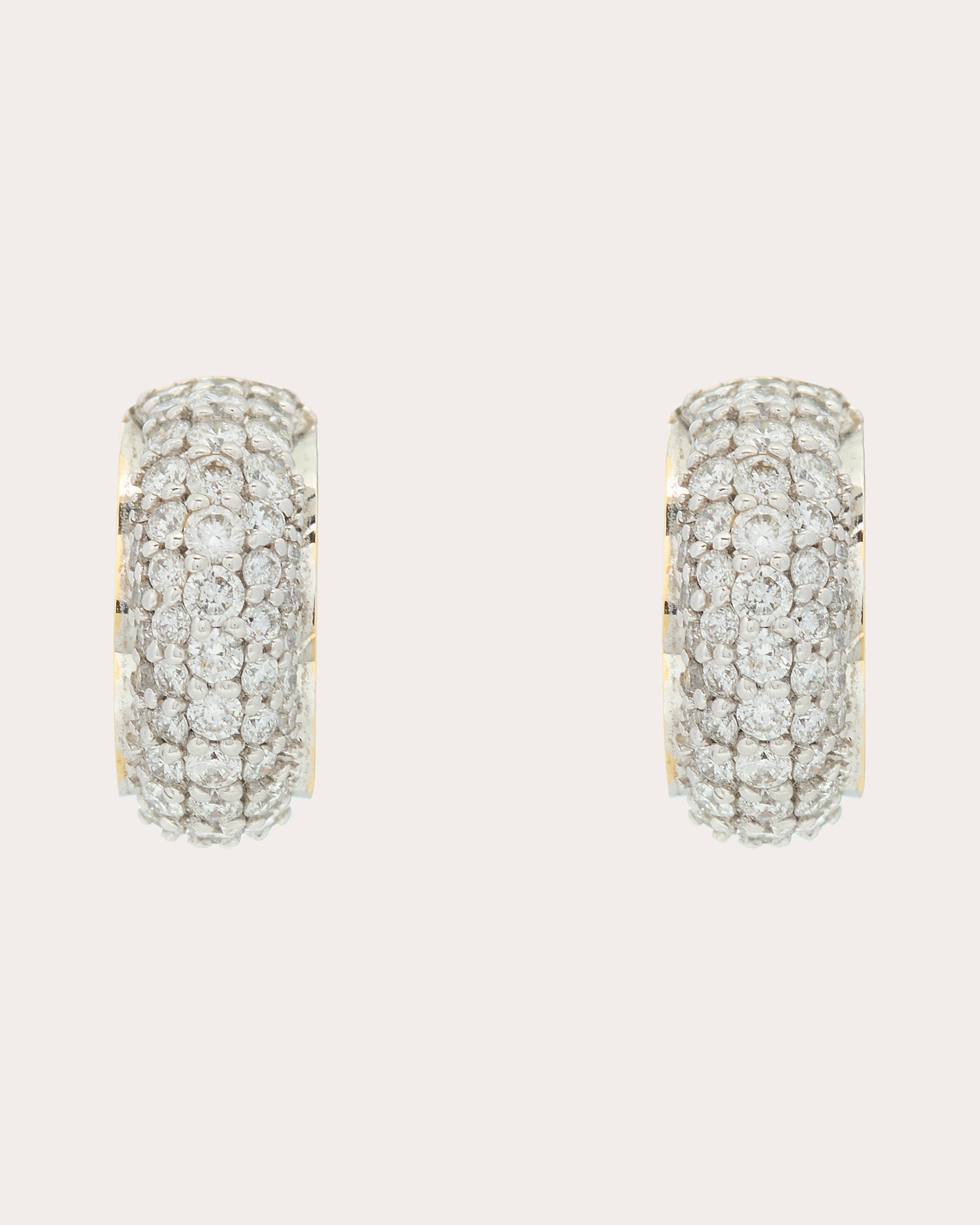 Luna 18K Gold Diamond Pavé Hoop Earrings