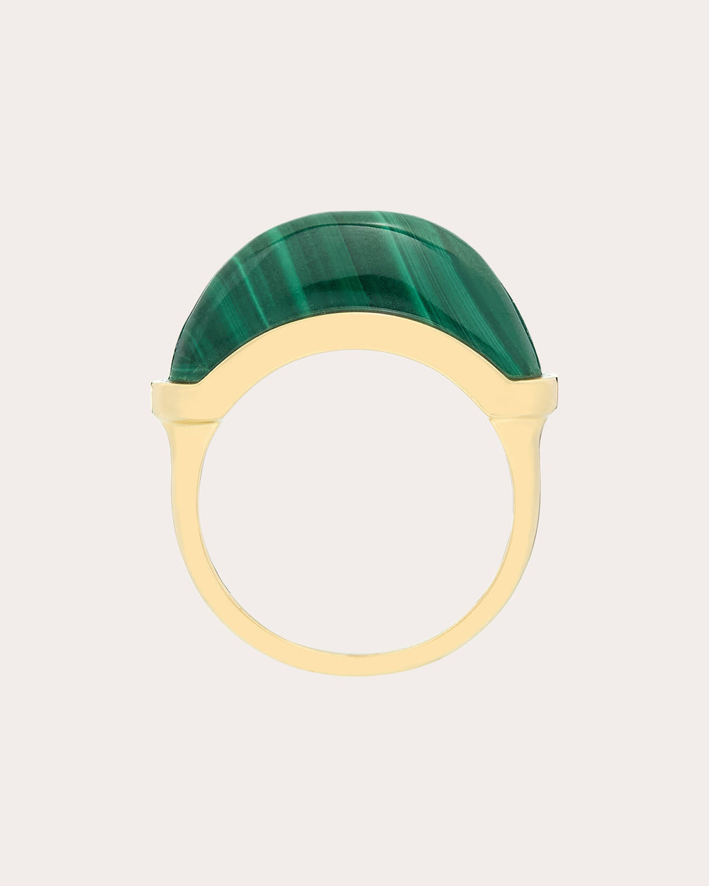 Luna 18K Gold Malachite Ring