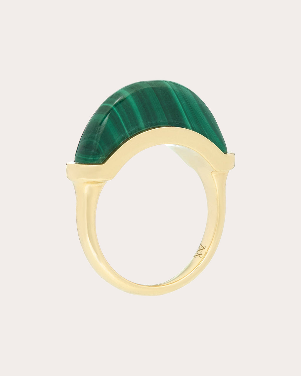 Luna 18K Gold Malachite Ring