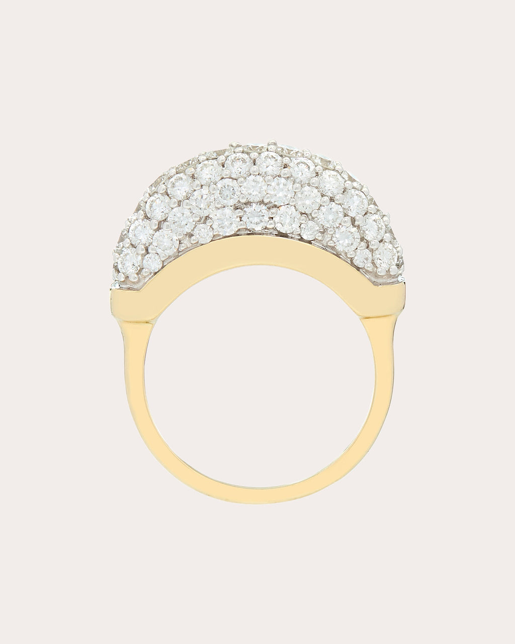 Mini Luna 18K Gold Diamond Pavé Ring