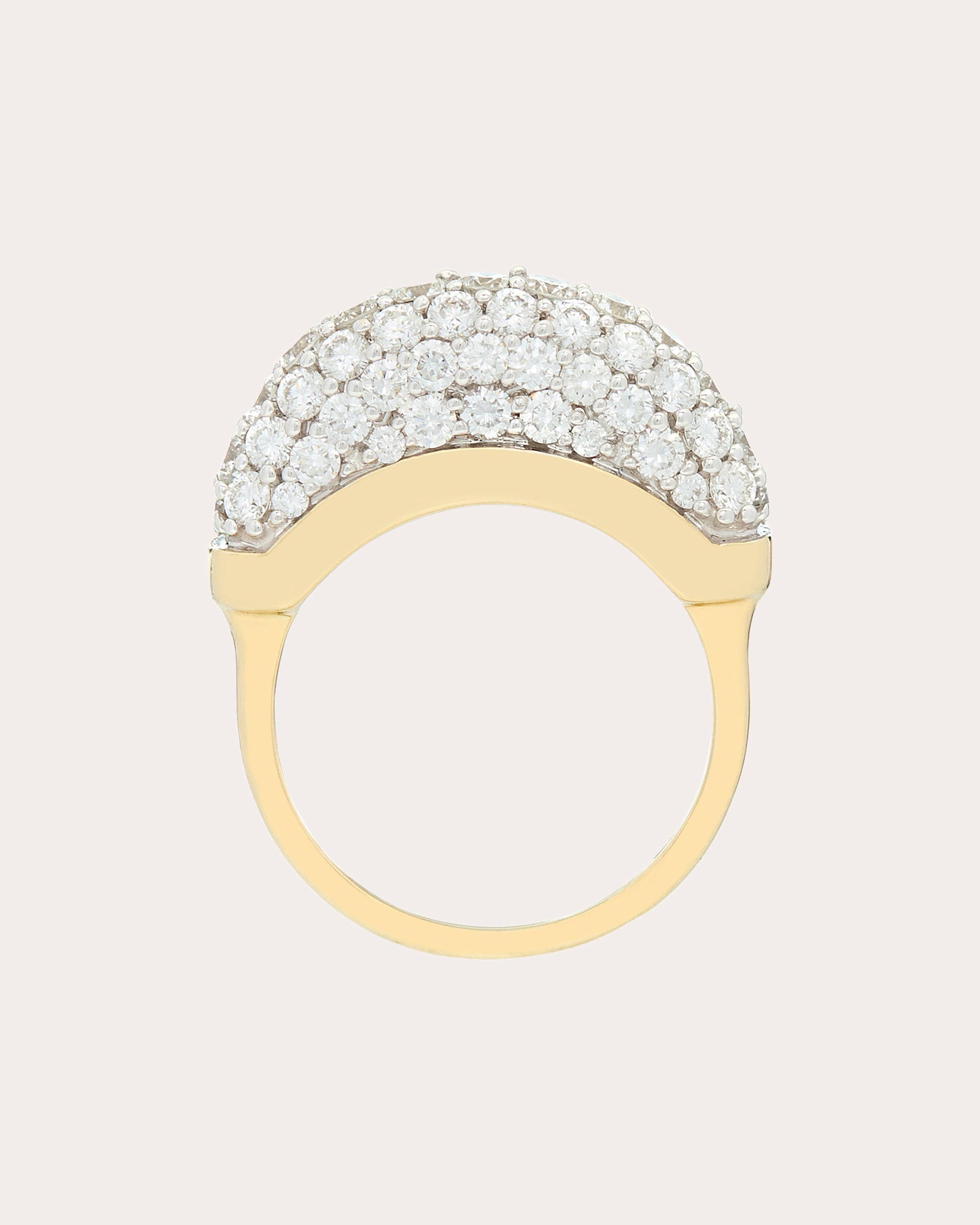 Mini Luna 18K Gold Diamond Pavé Ring