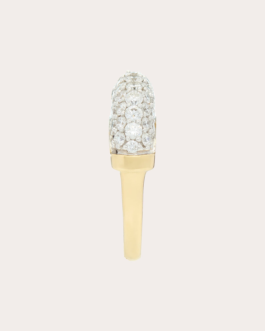 Mini Luna 18K Gold Diamond Pavé Ring