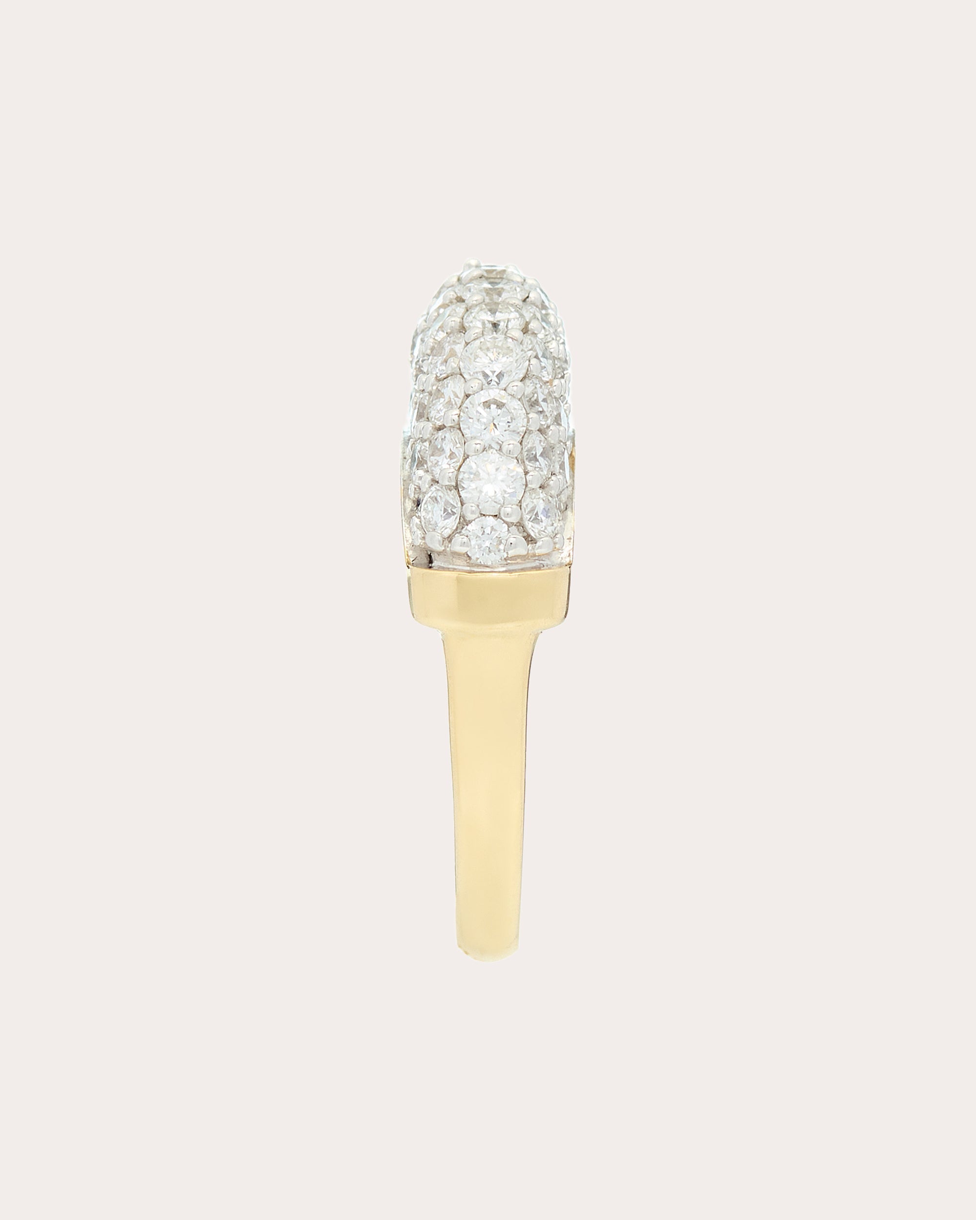 Mini Luna 18K Gold Diamond Pavé Ring