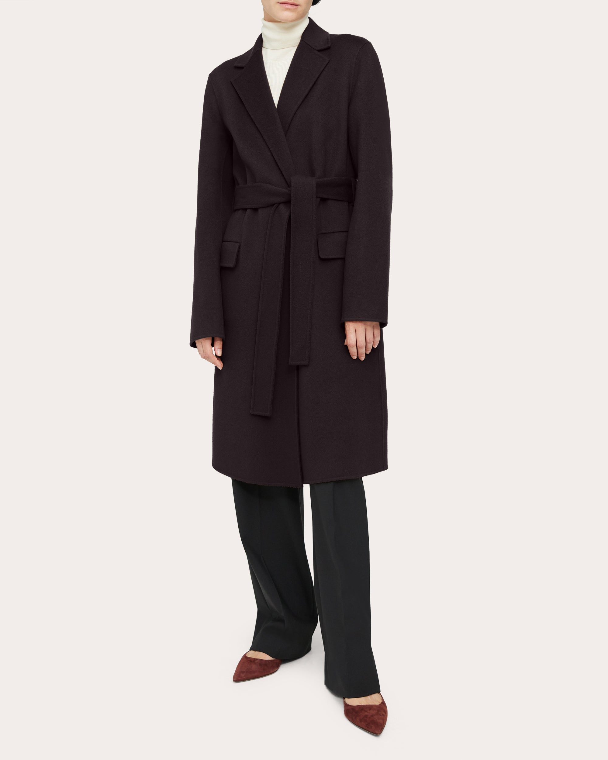 Belted Wool-Cashmere Blend Coat