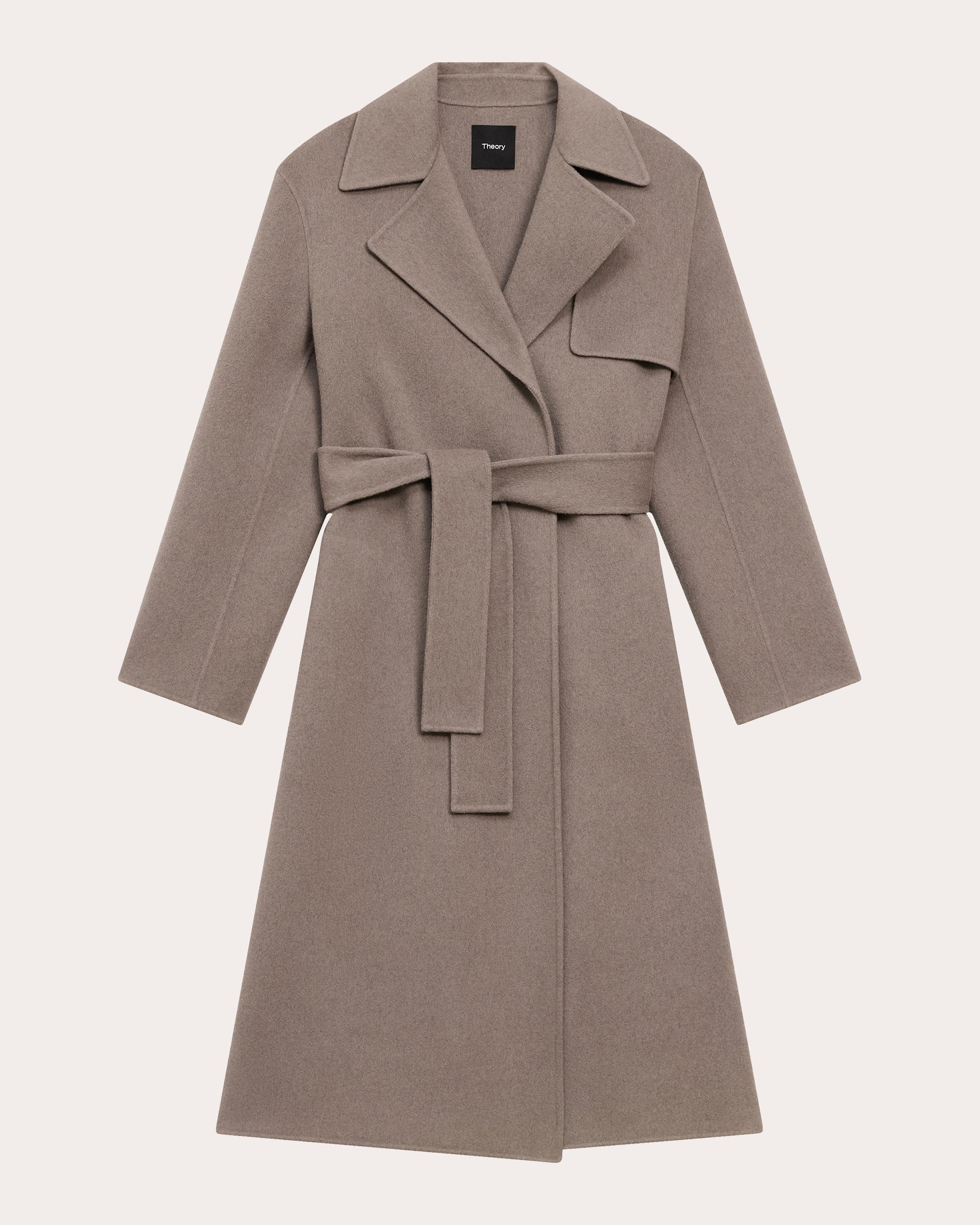 Belted Wool-Cashmere Blend Trench Coat