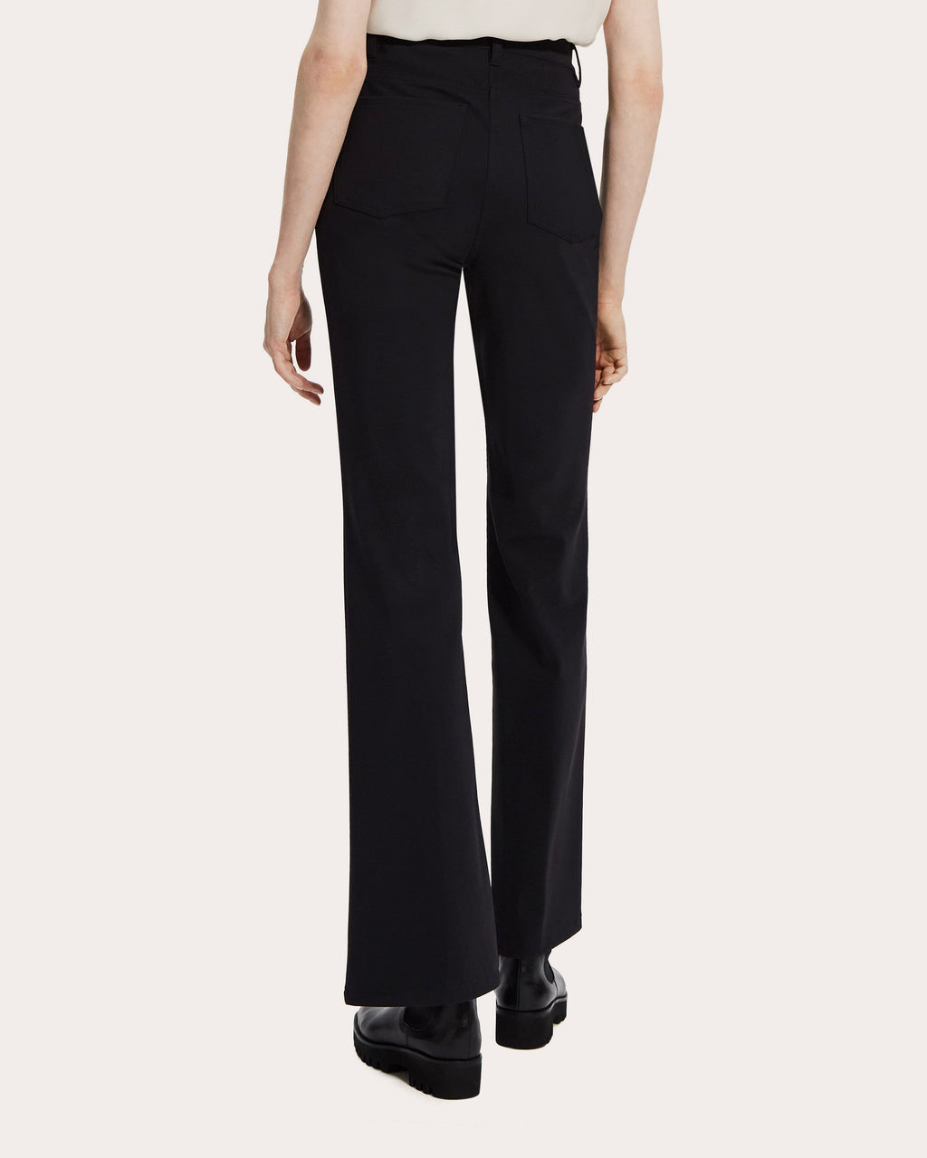 Demitria High-Waist Ponte Flare Pants