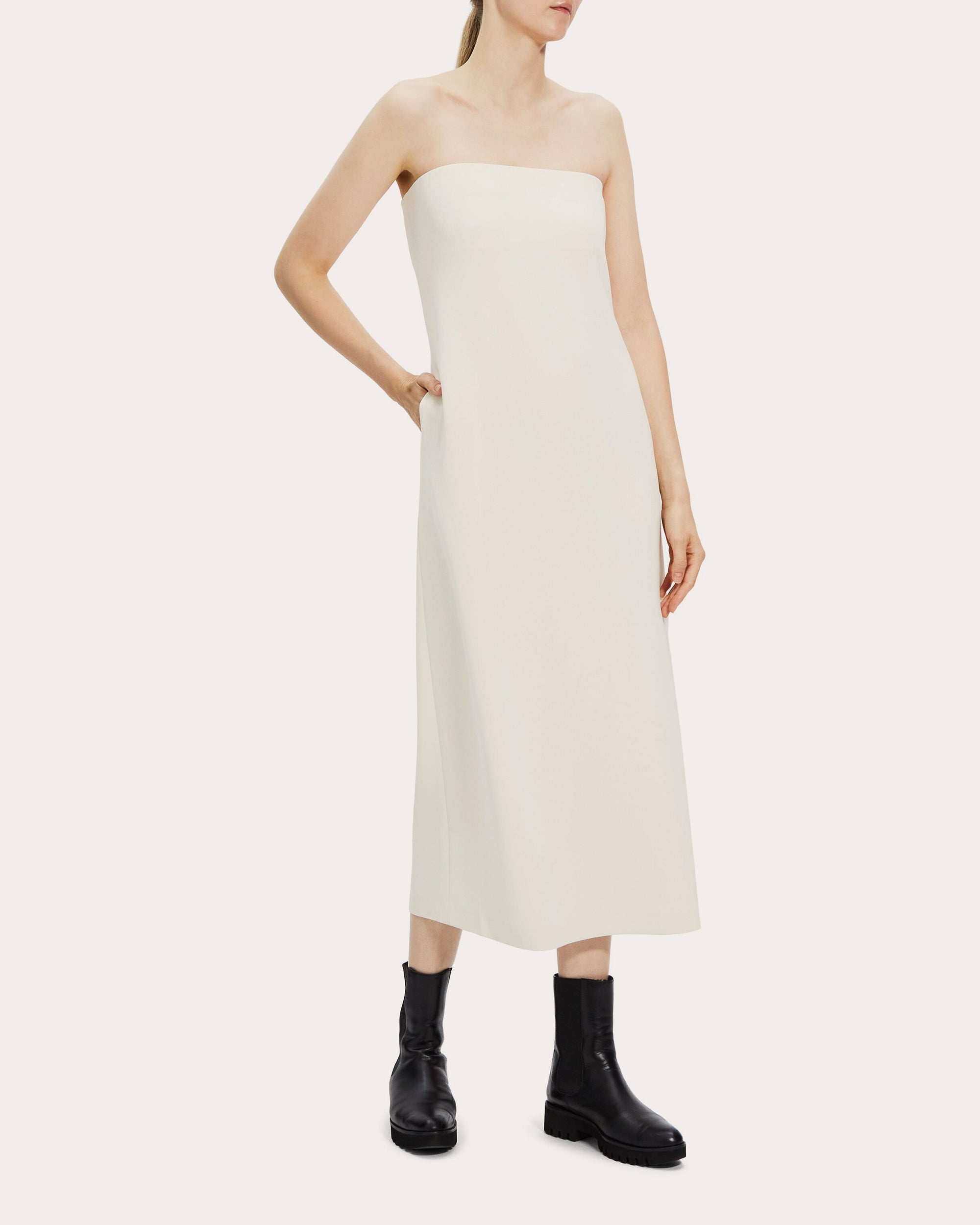 Classic Crepe Midi Dress
