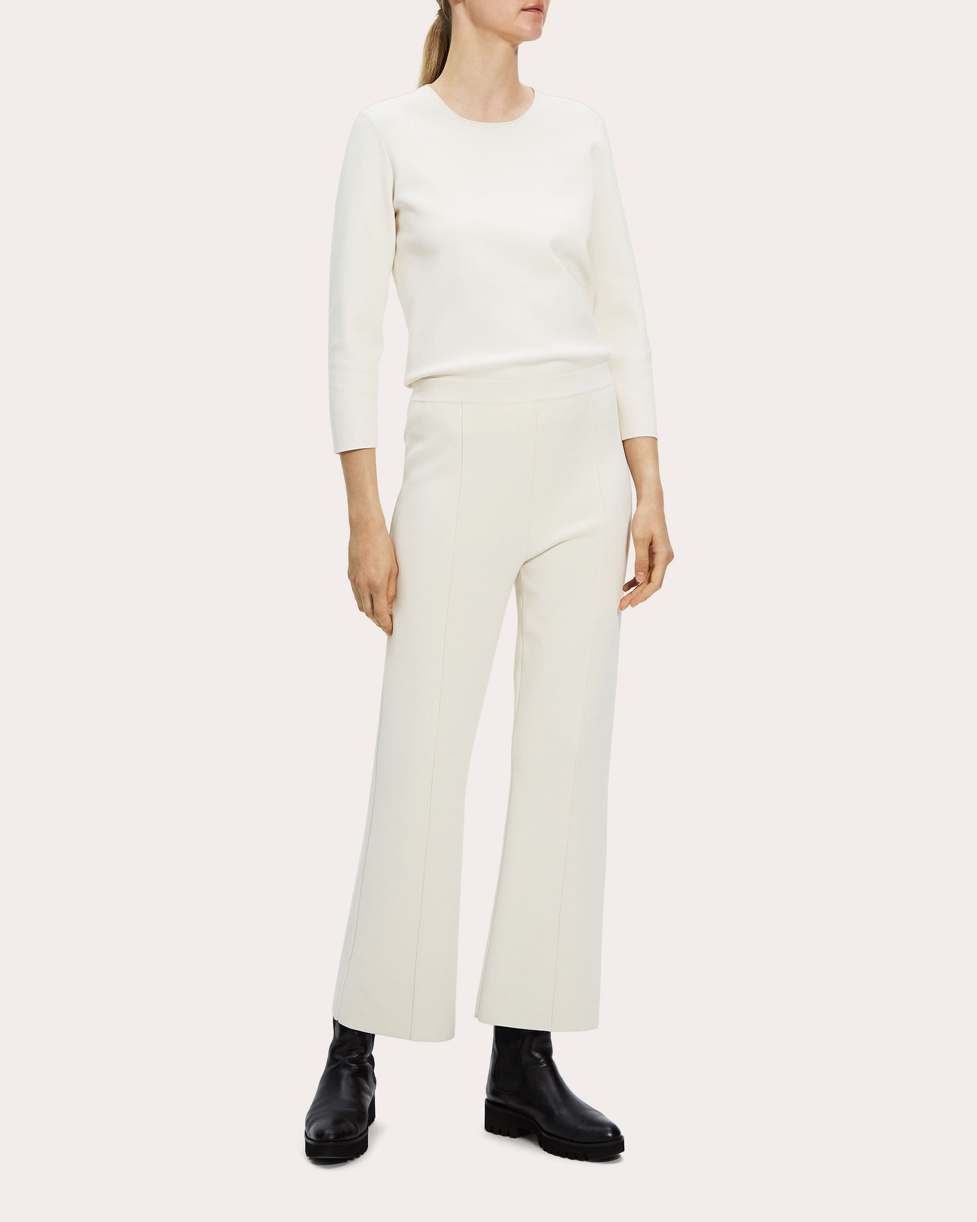 Compact Crepe Flare Pant