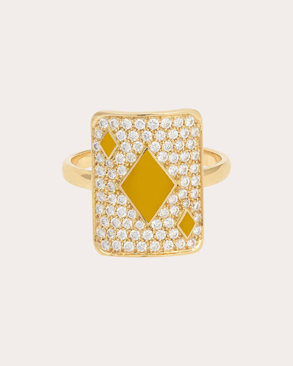 Honneur 18K Gold Lacquer and Lab-Grown Diamond Pinky Ring