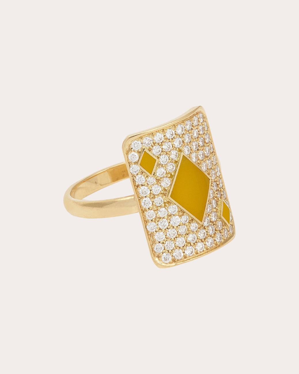 Honneur 18K Gold Lacquer and Lab-Grown Diamond Pinky Ring