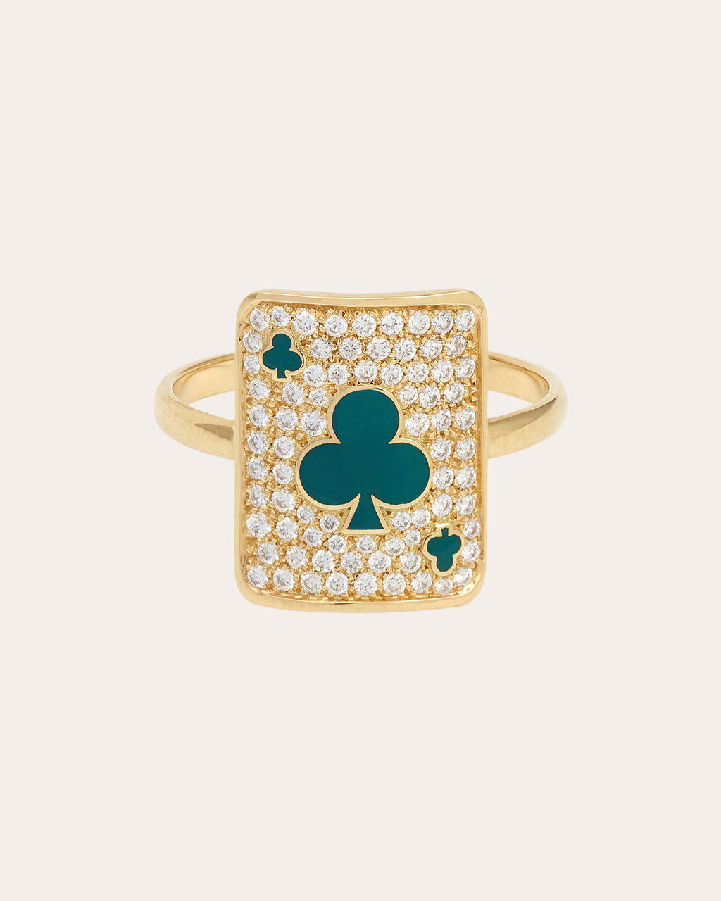 Lucky Harmonie 18K Gold Lacquer and Lab-Grown Diamond Pinky Ring