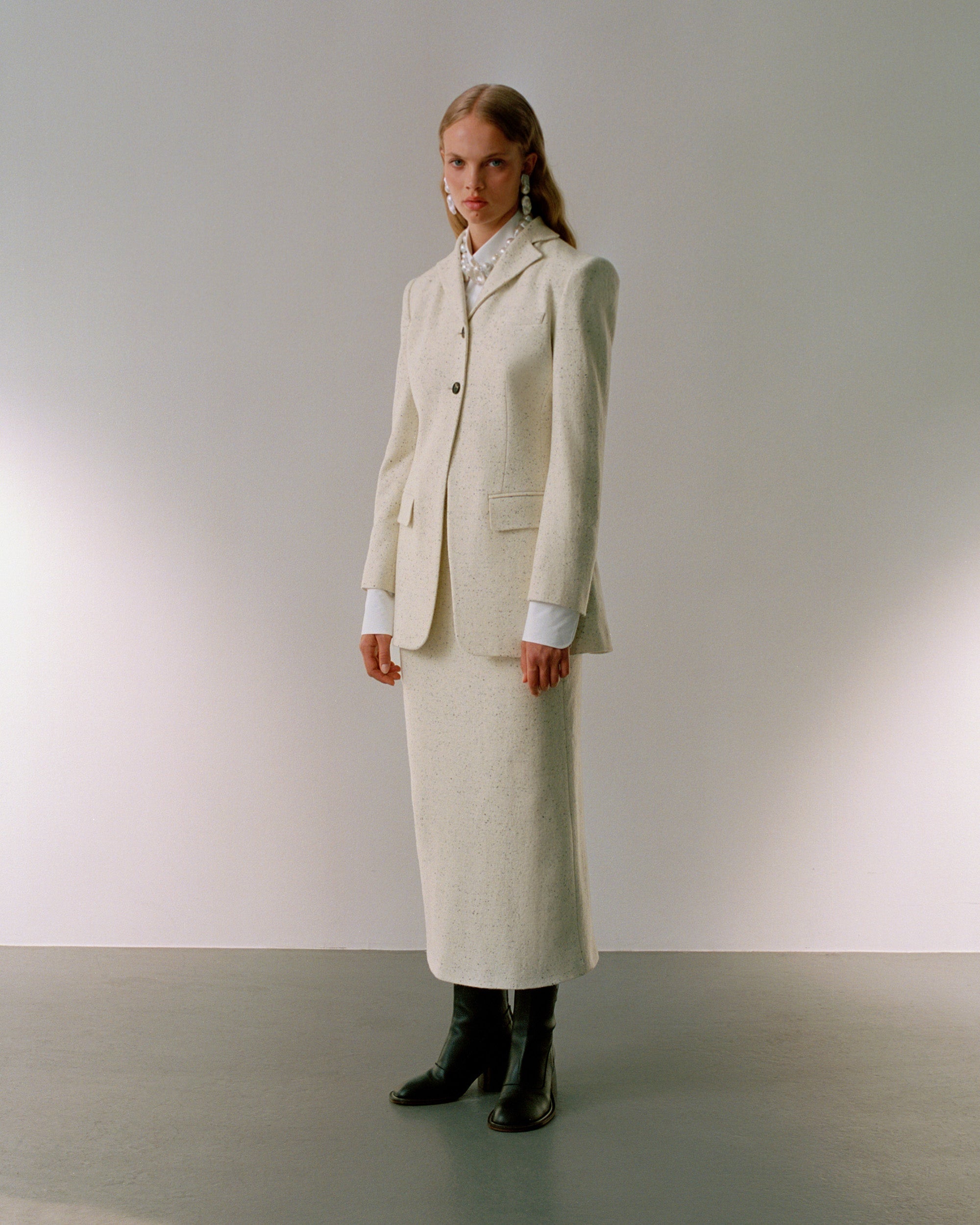 Jemina Wool-Blend Dupioni Blazer