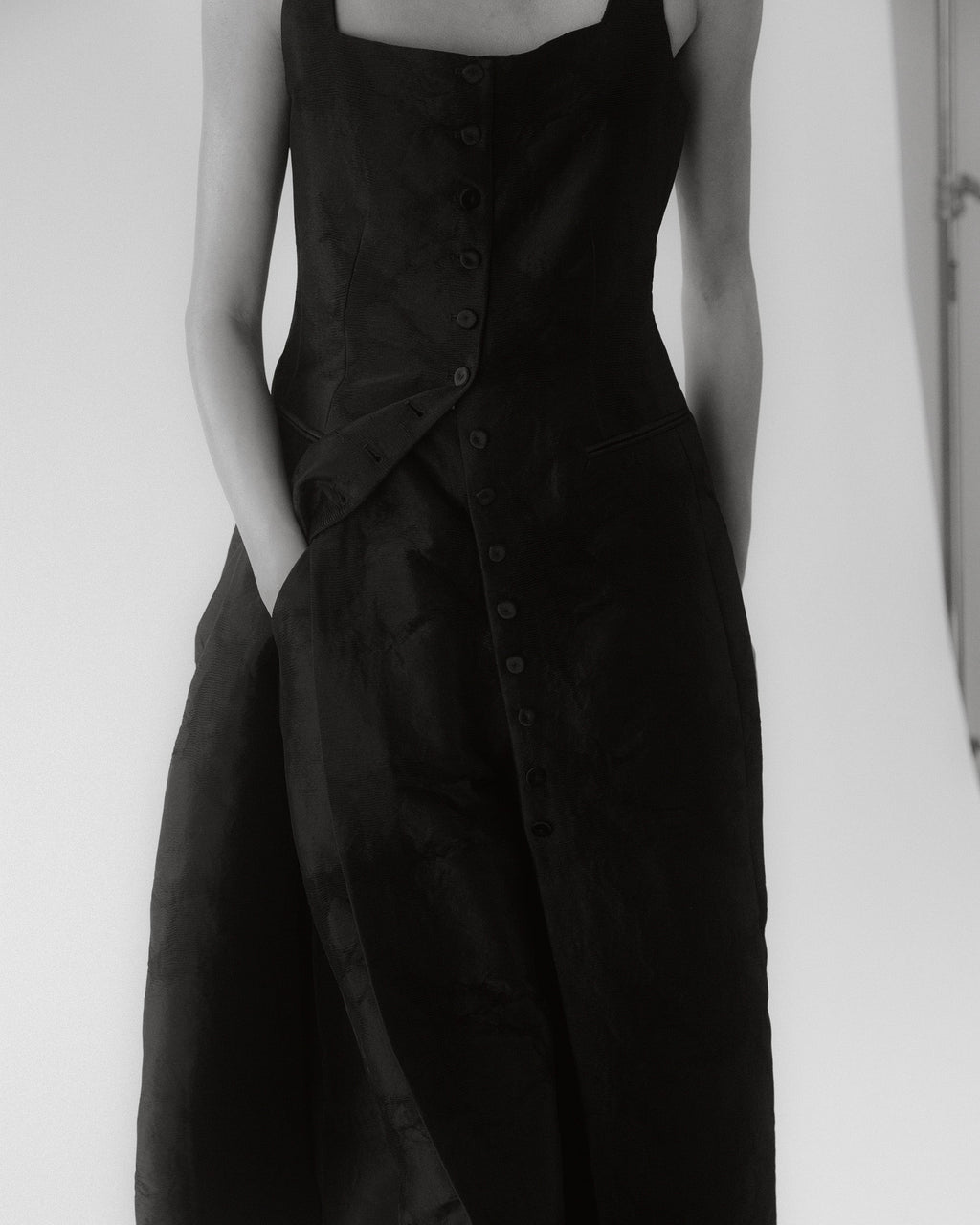 Dova Techno-Jacquard Midi Dress