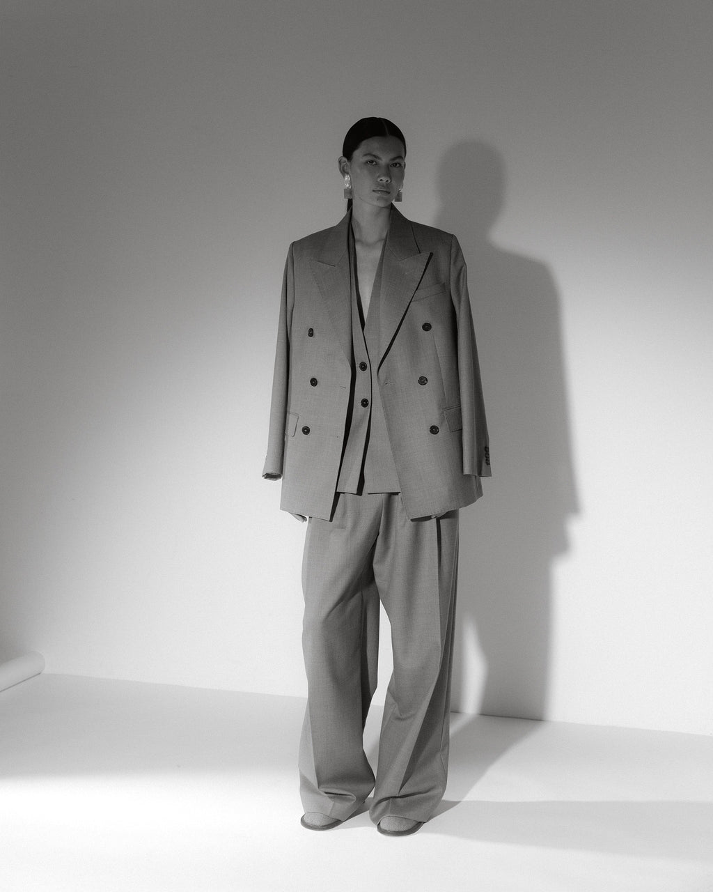 Priscilla Pleated Wool-Twill Pants