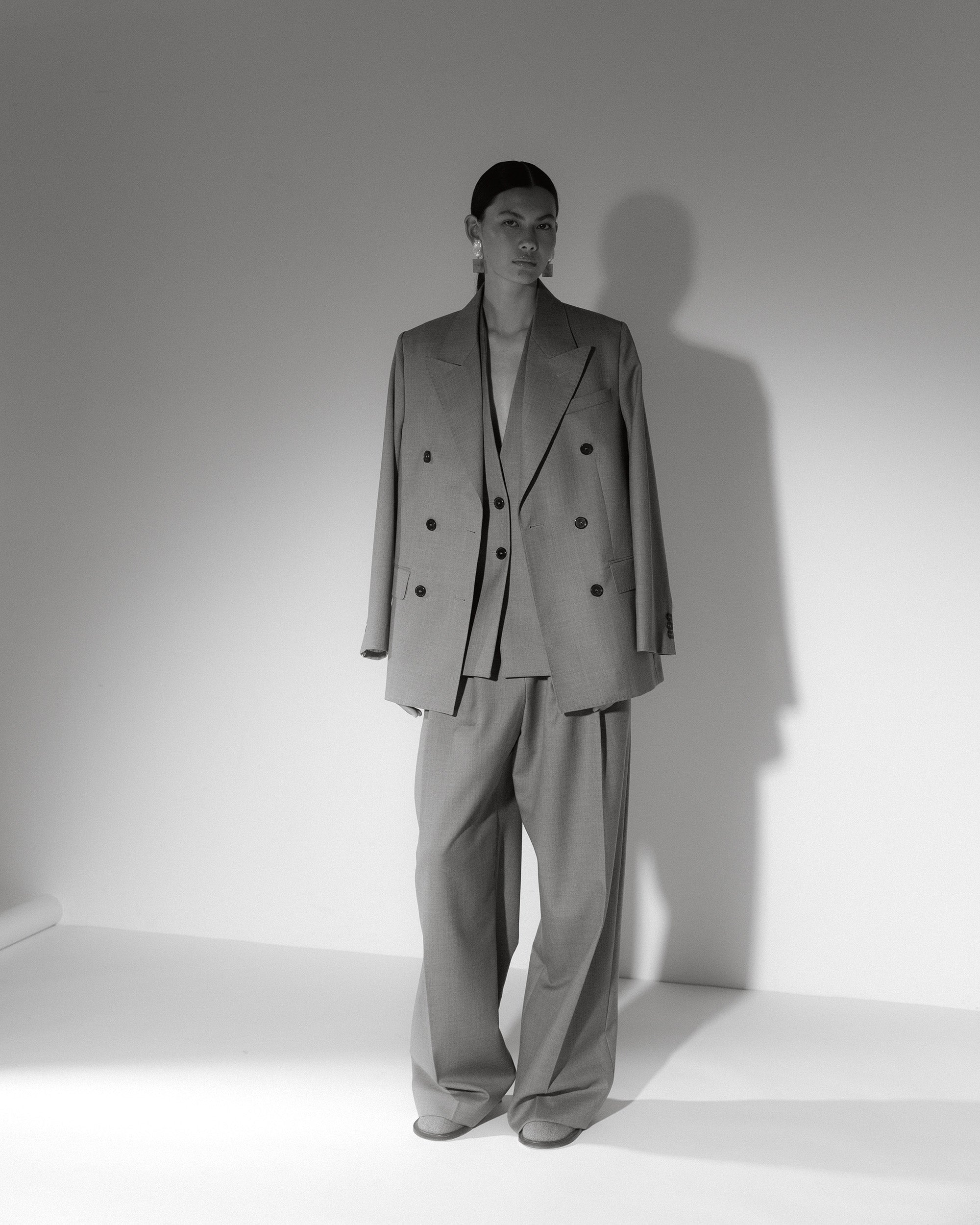 Priscilla Pleated Wool-Twill Pants