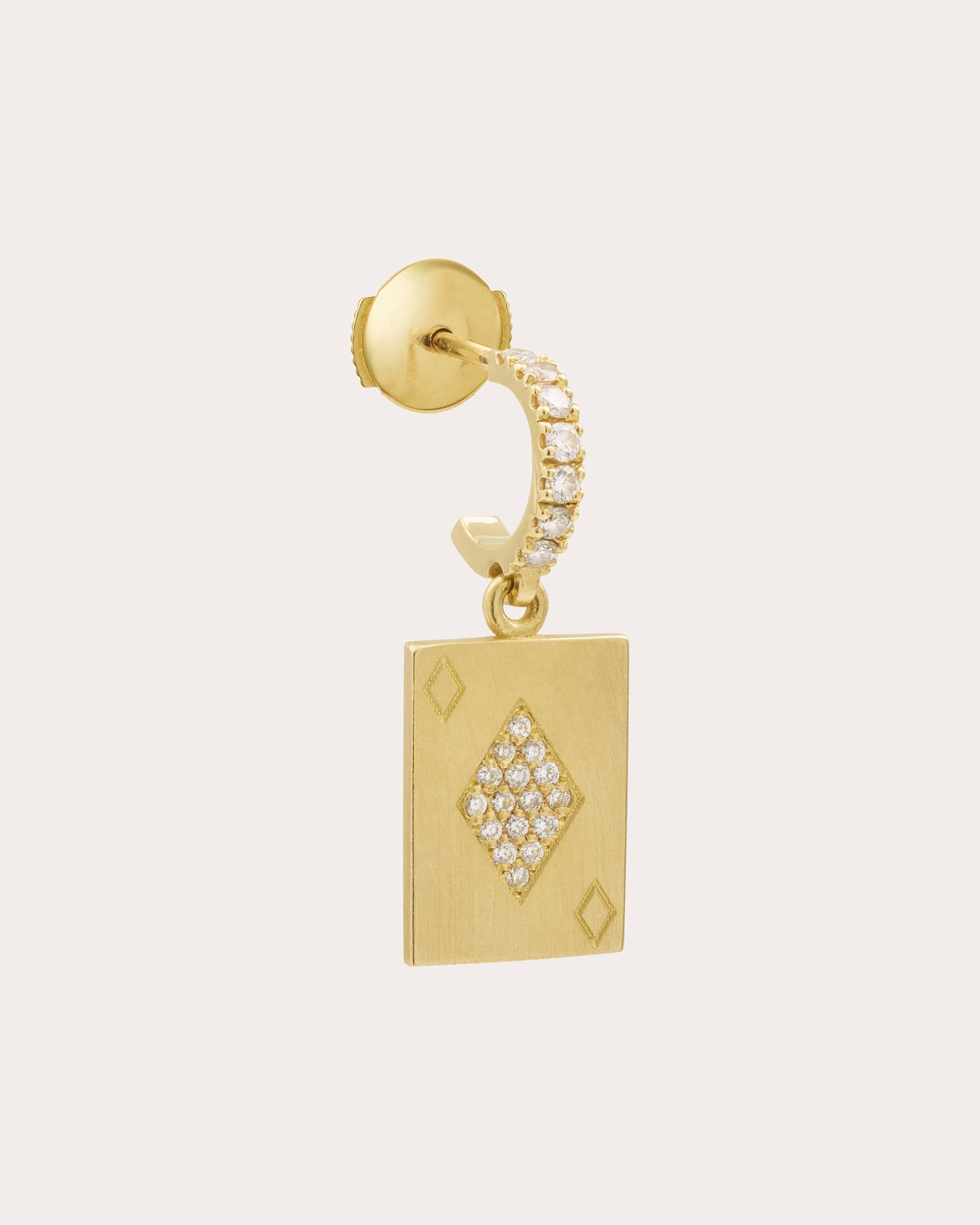18k Gold Honneur Charms Mono Earring