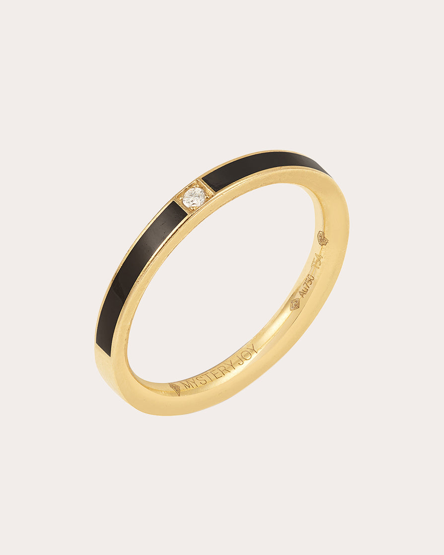 Songe 18K Gold Lacquer and Lab-Grown Diamond Ring