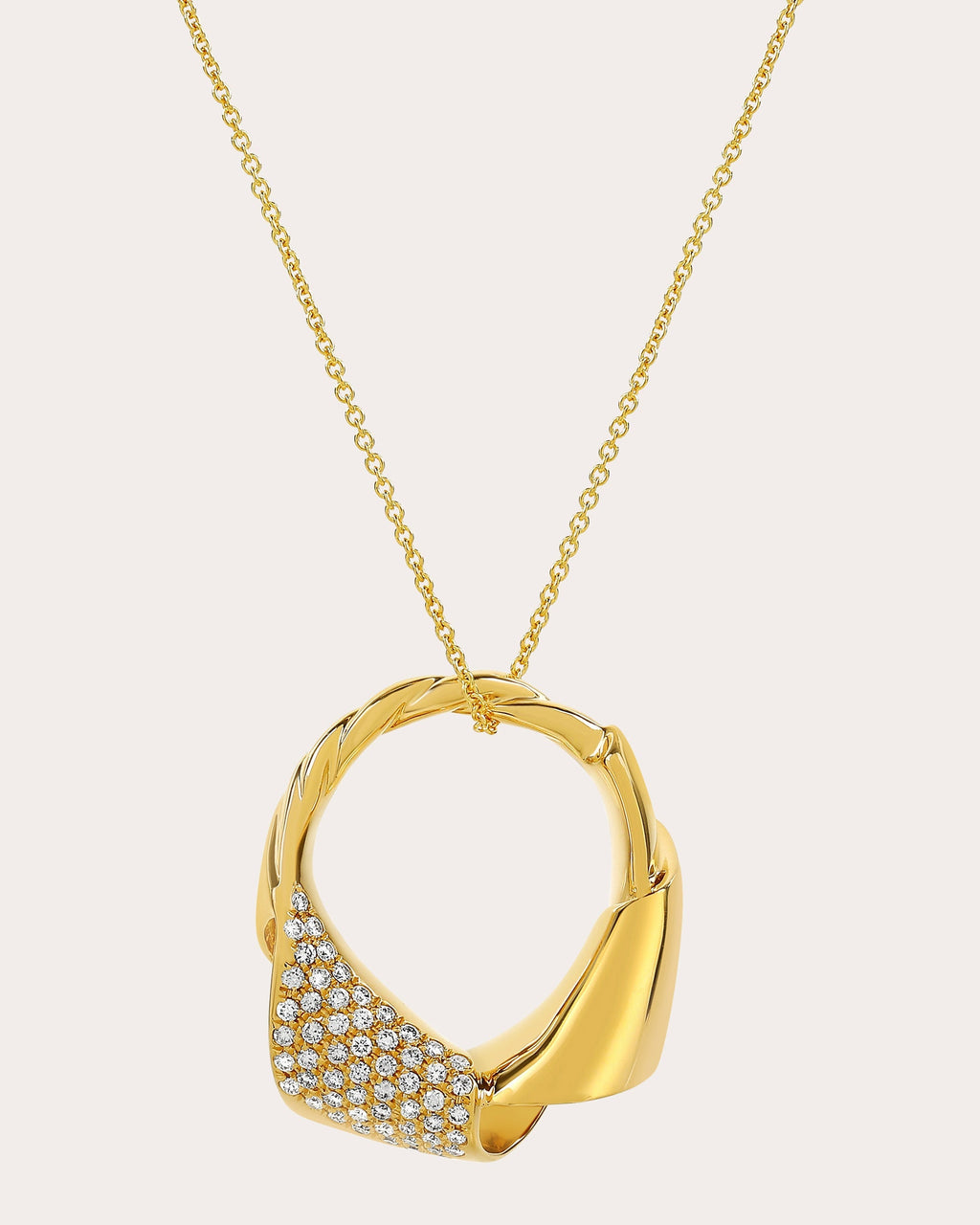 Maar 18K Gold Diamond Pavé Pendant Necklace