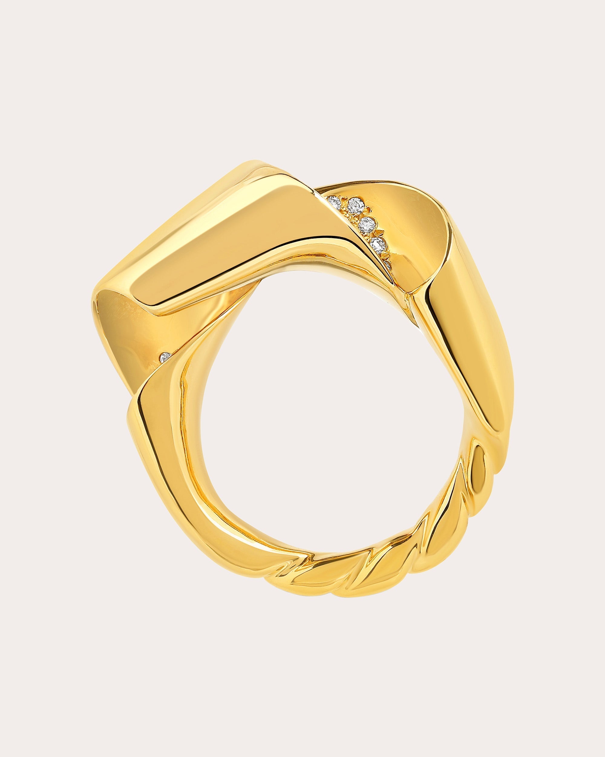 Maar 18K Gold Diamond Pavé Ring