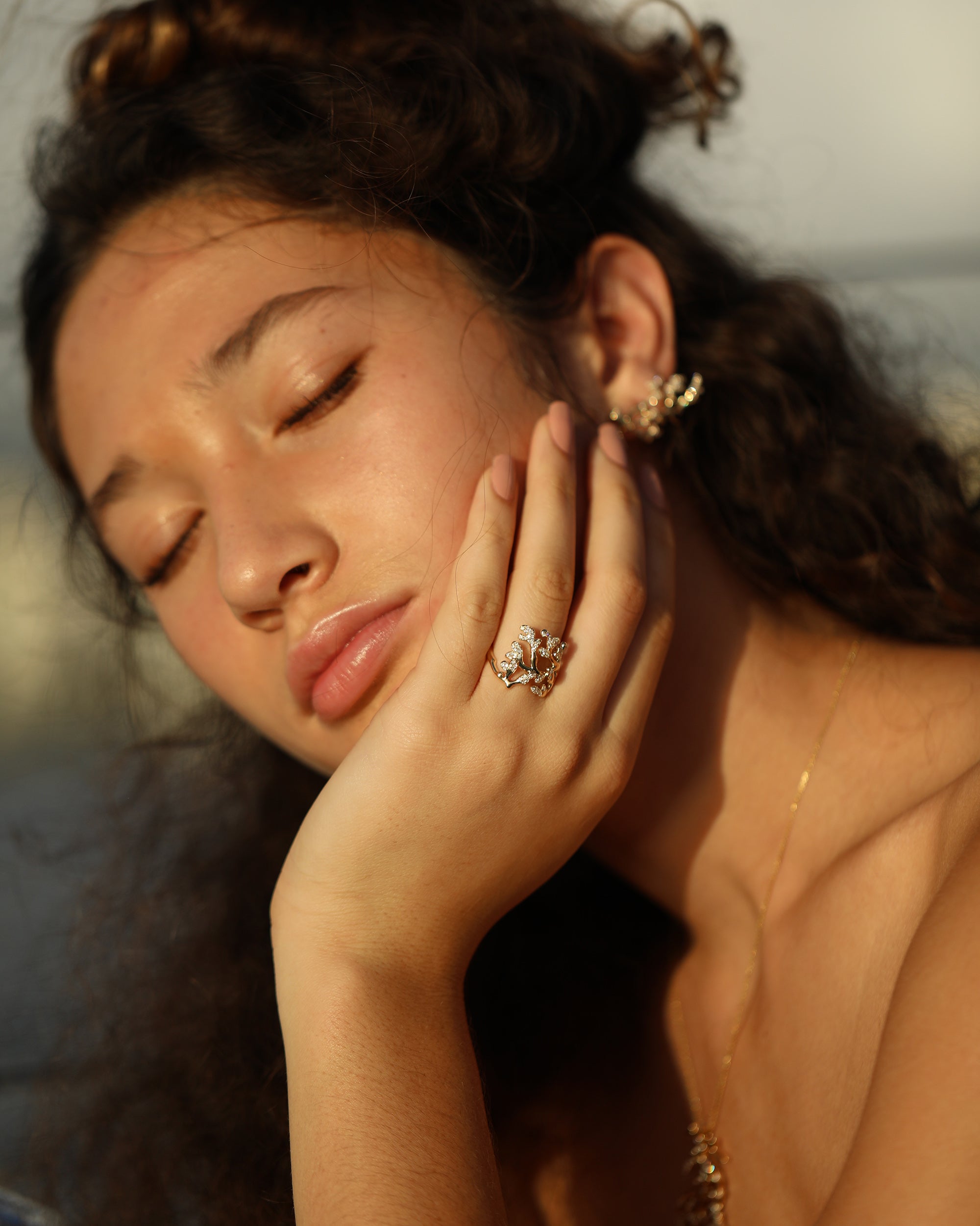 Arcadia Atoll 18K Gold Diamond Pavé Ring