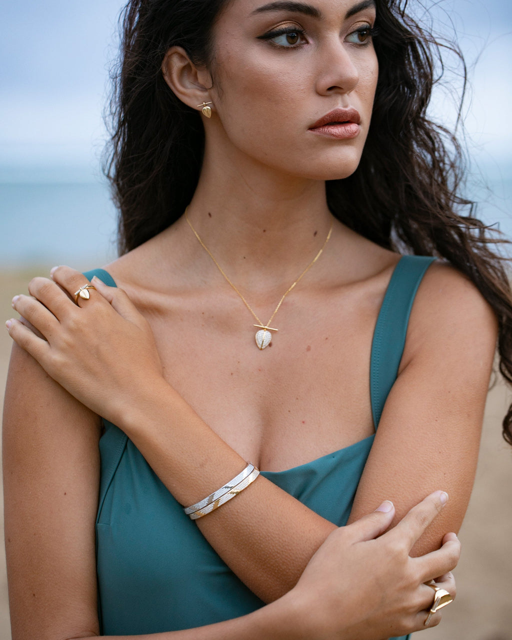 Lazarus 18K Gold Diamond Charm Ring