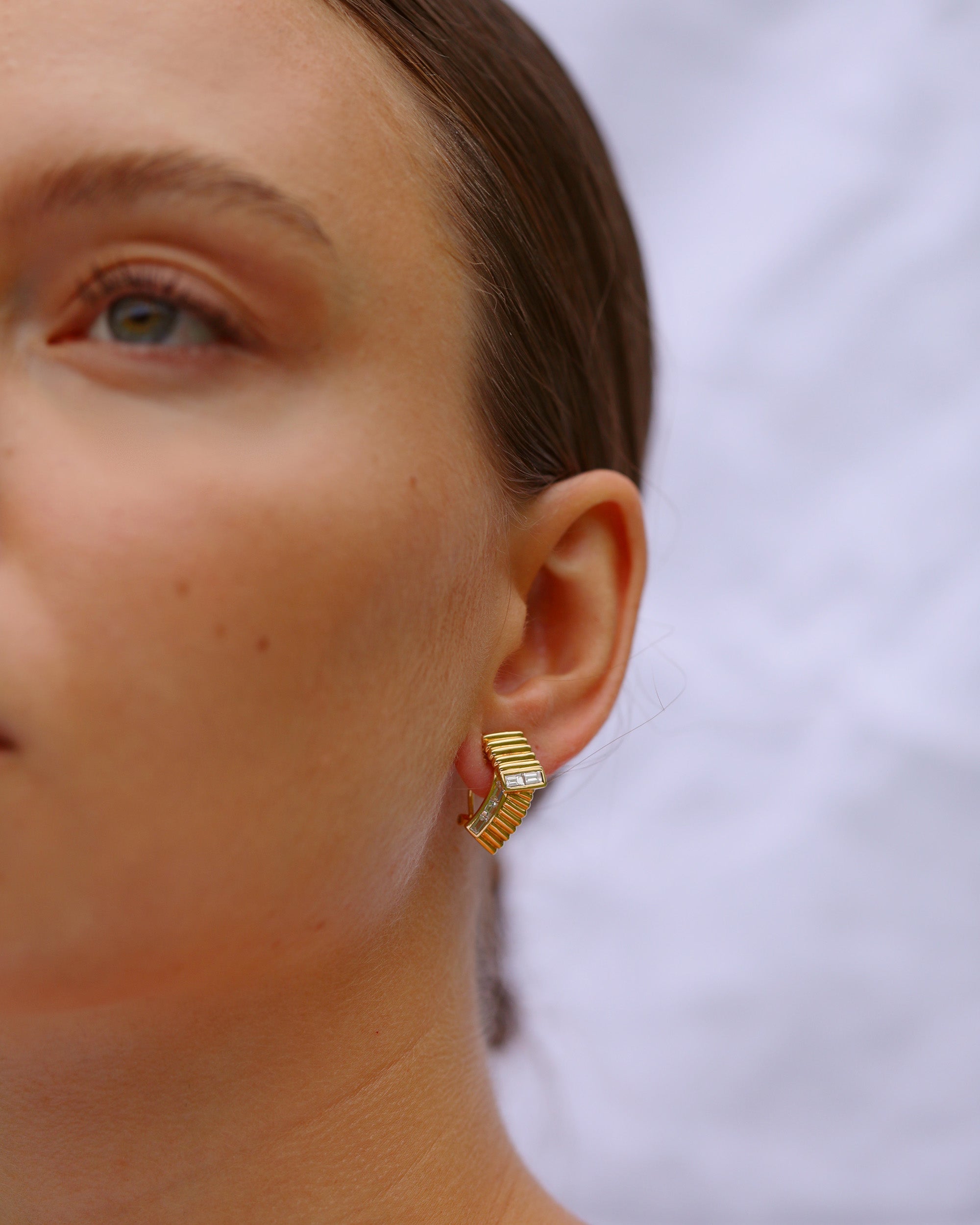 Midnight Adagio 18K Gold Diamond Earrings