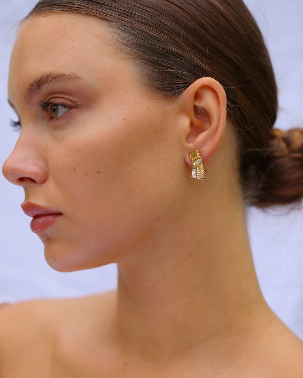 Midnight Adagio 18K Gold Diamond Earrings