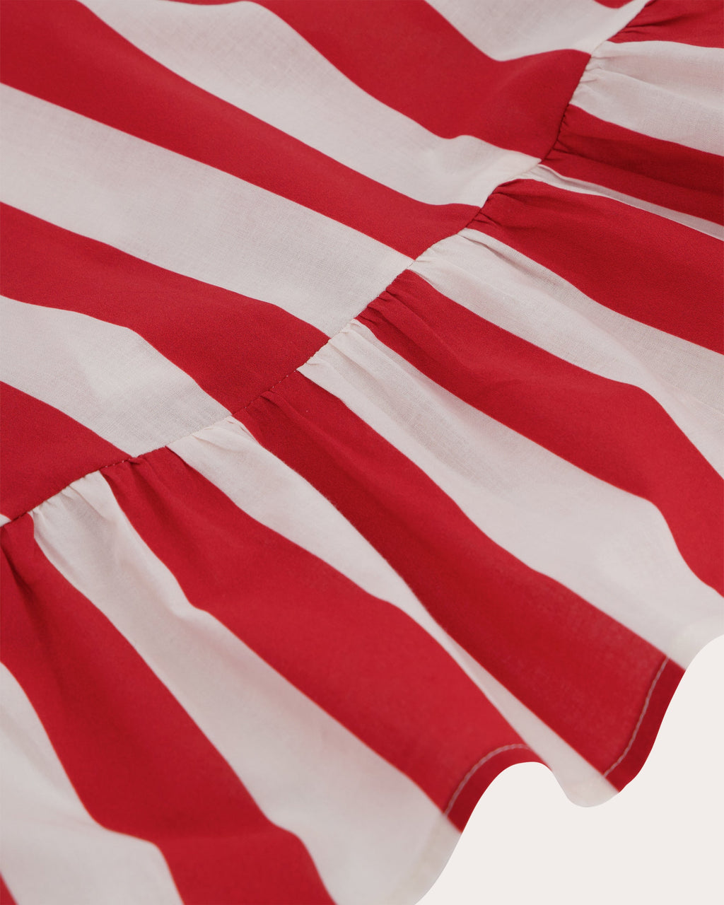 Marla Striped Ruffle-Trimmed Wrap Cotton Skirt