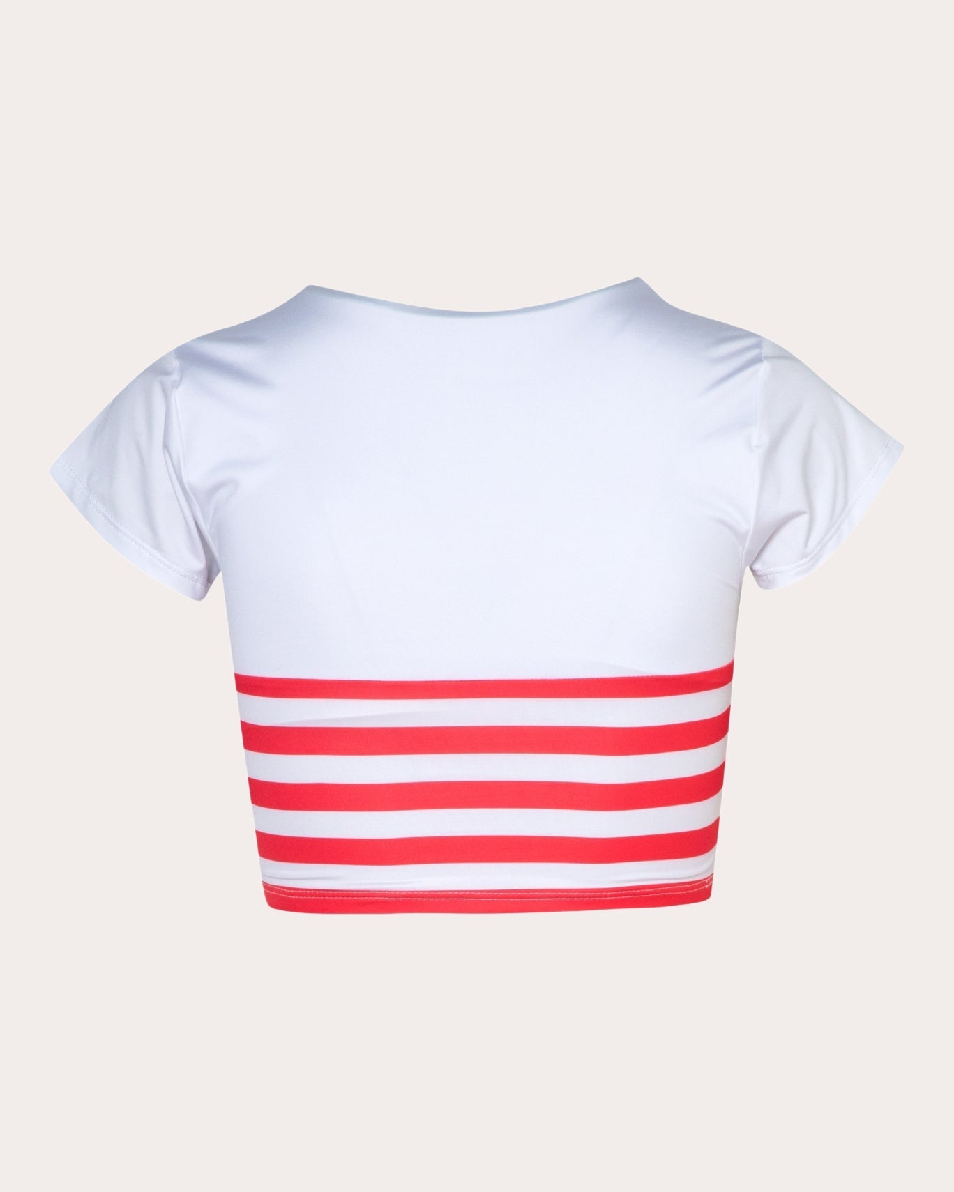 Mathilde Striped Rashguard Bikini Top