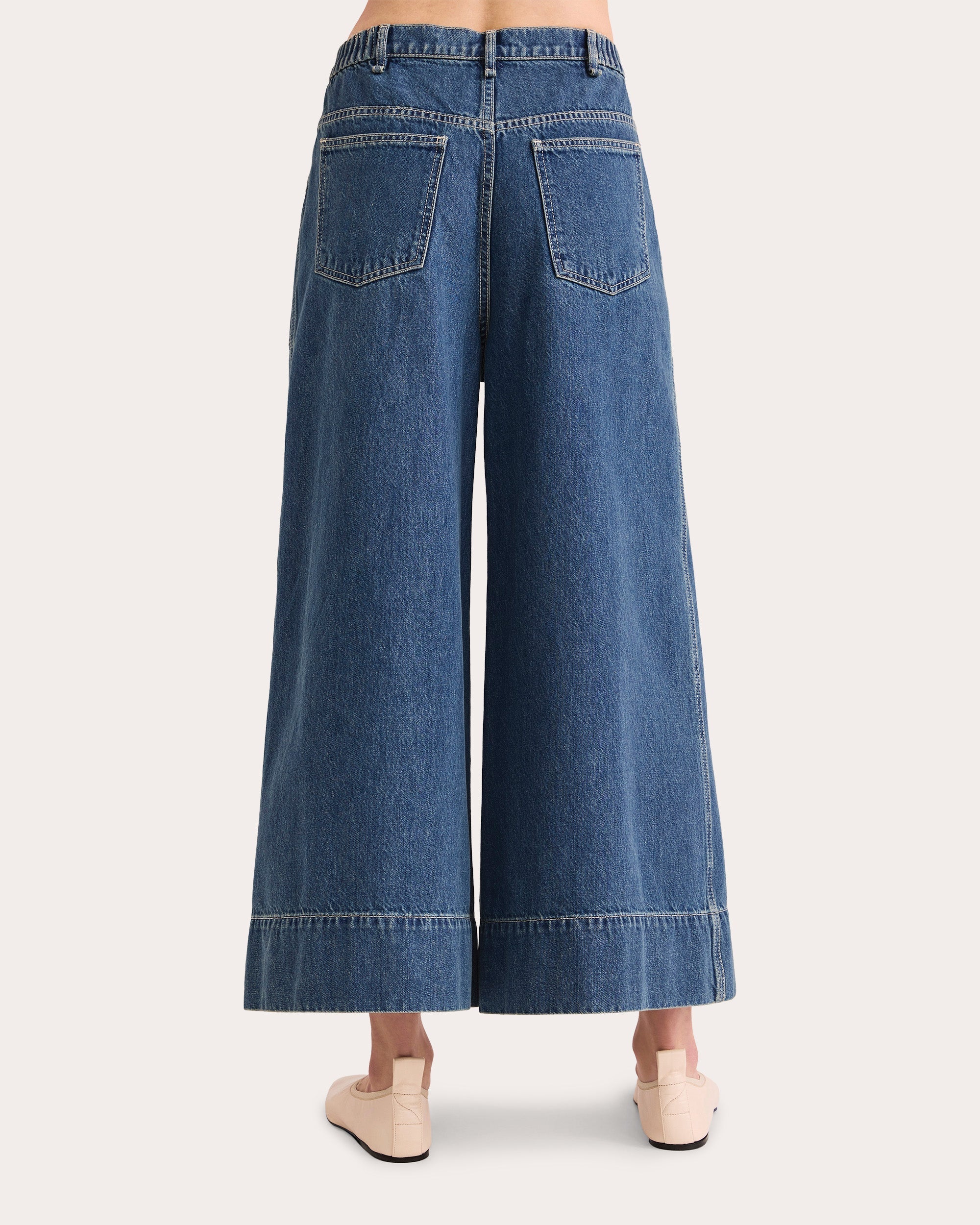Violette Cropped Wide-Leg Jeans