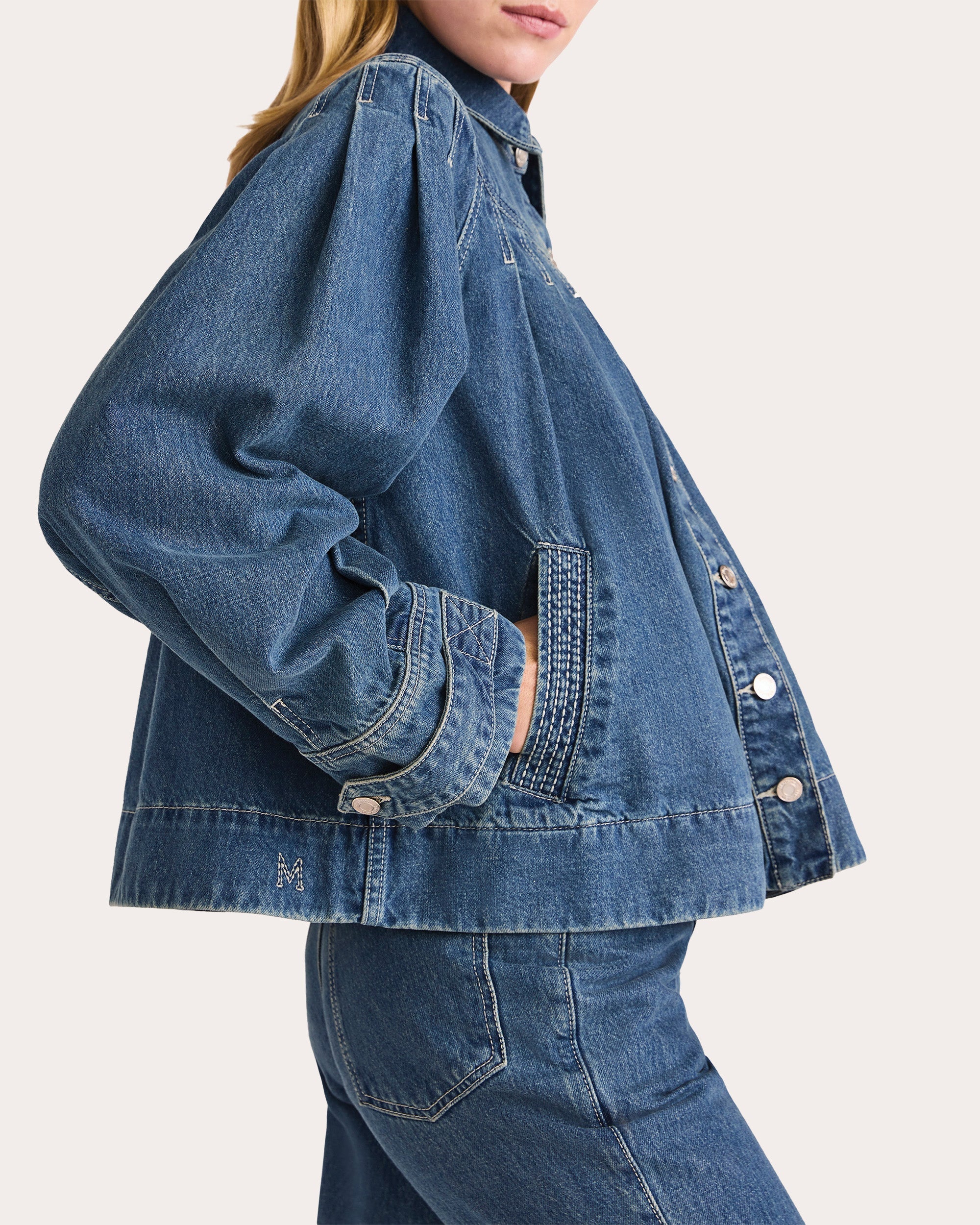 Easton Pleated Denim Jacket