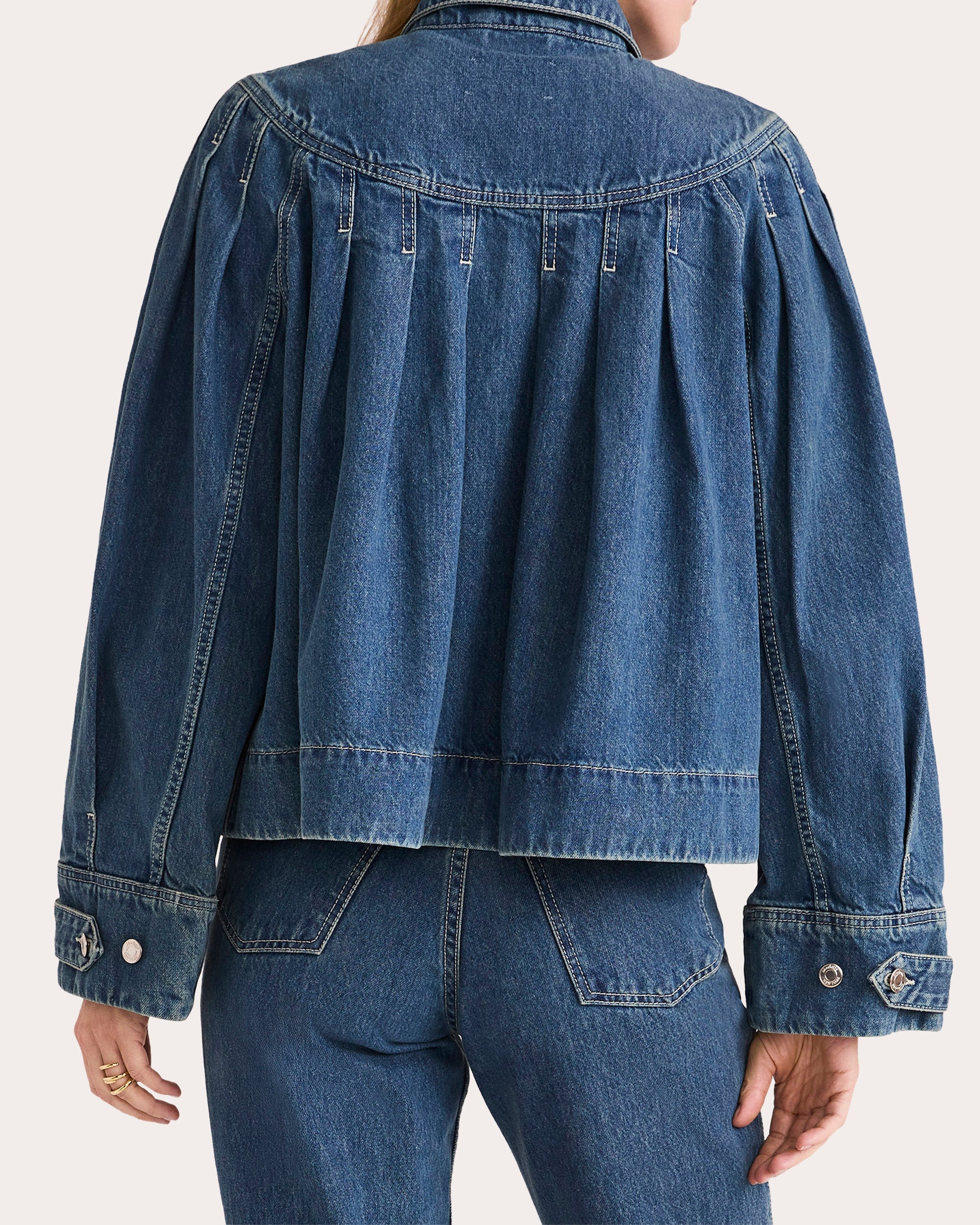Easton Pleated Denim Jacket