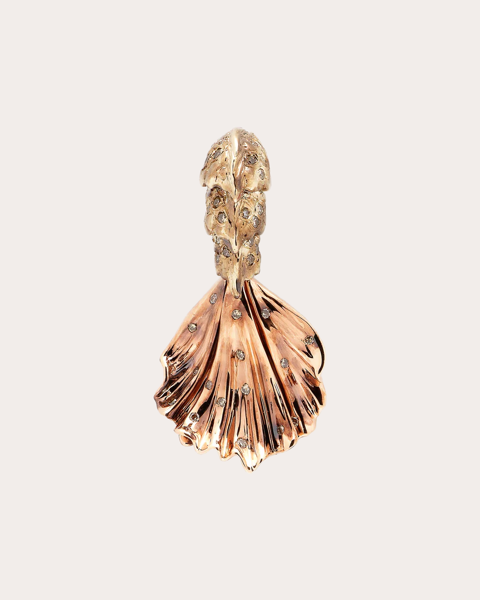 Mermaid Splash 18K Gold Diamond Single Earring