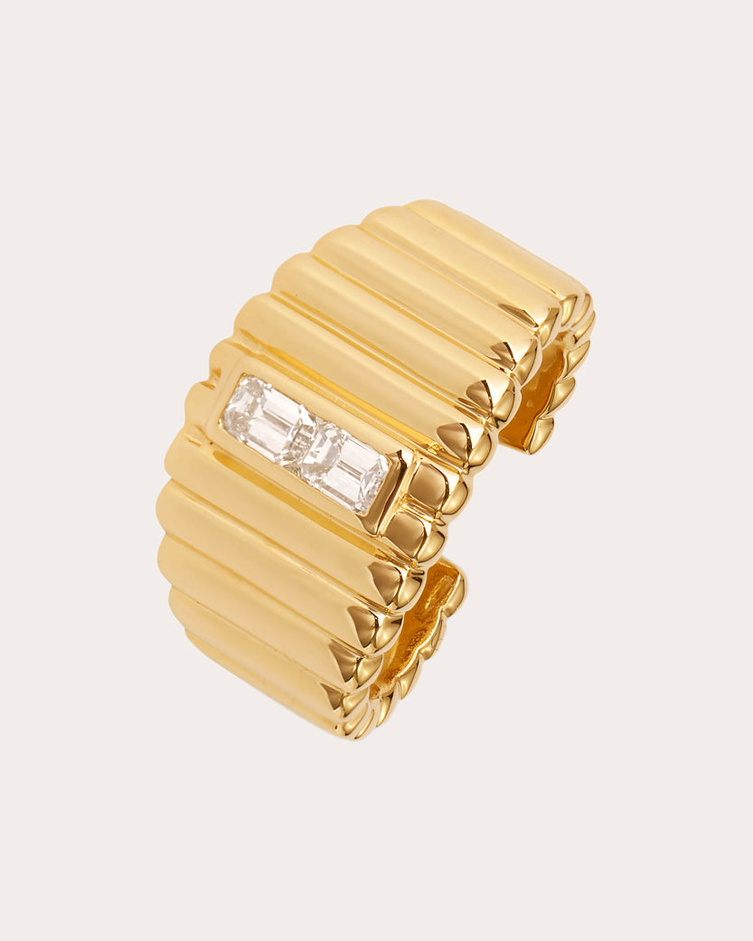 Midnight Adagio 18K Gold Diamond Single Ear Cuff