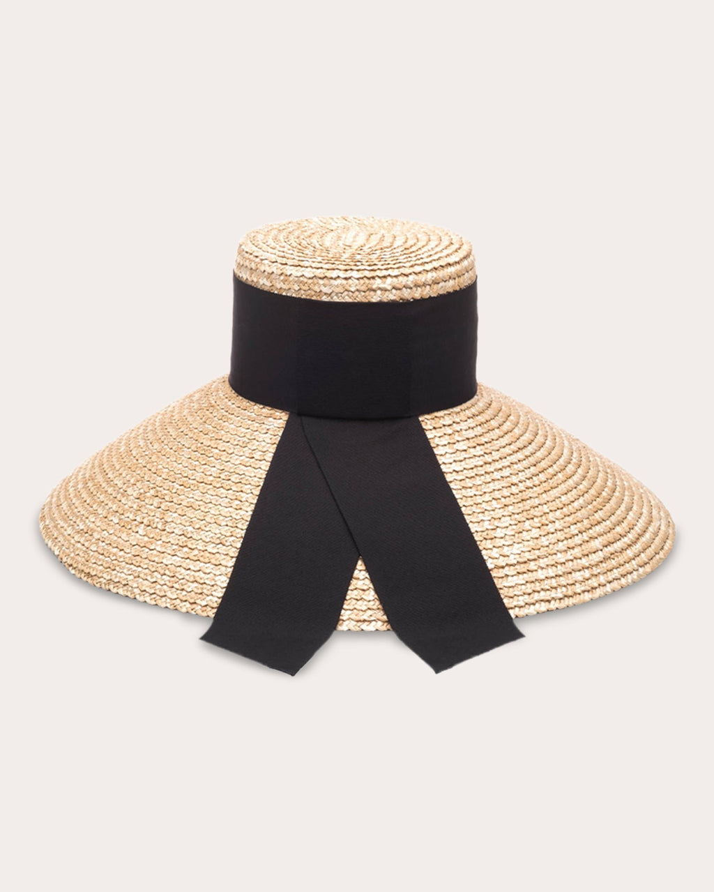 Mirabel Ribbon-Trimmed Woven Straw Sun Hat