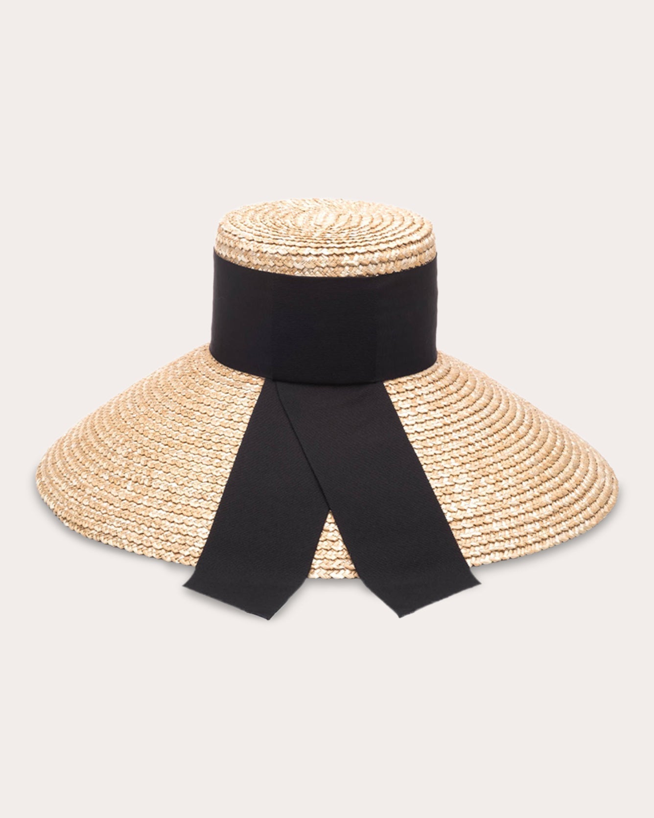 Mirabel Ribbon-Trimmed Woven Straw Sun Hat