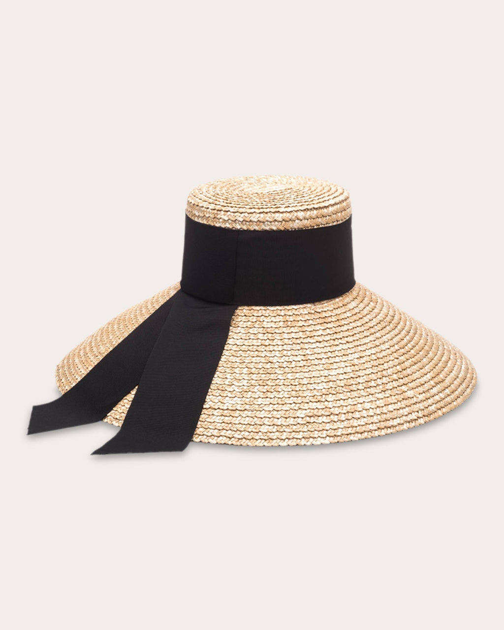 Mirabel Ribbon-Trimmed Woven Straw Sun Hat