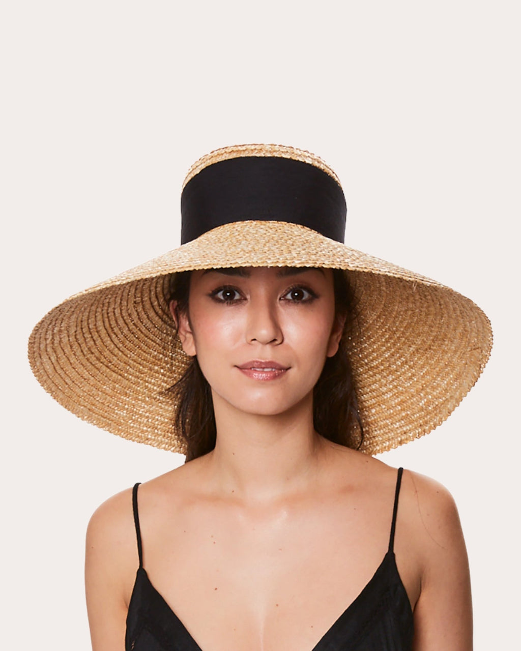 Mirabel Ribbon-Trimmed Woven Straw Sun Hat