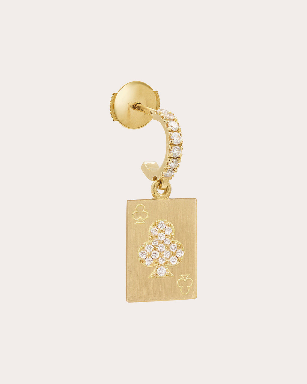 Harmonie 18K Gold and Lab-Grown Diamond Single Earring