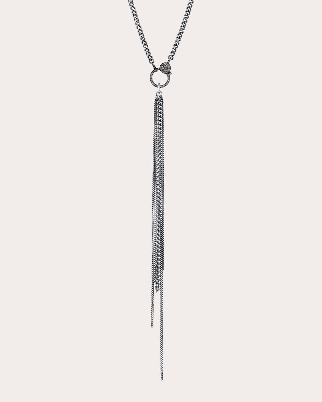Fringe Sterling Silver Diamond Necklace