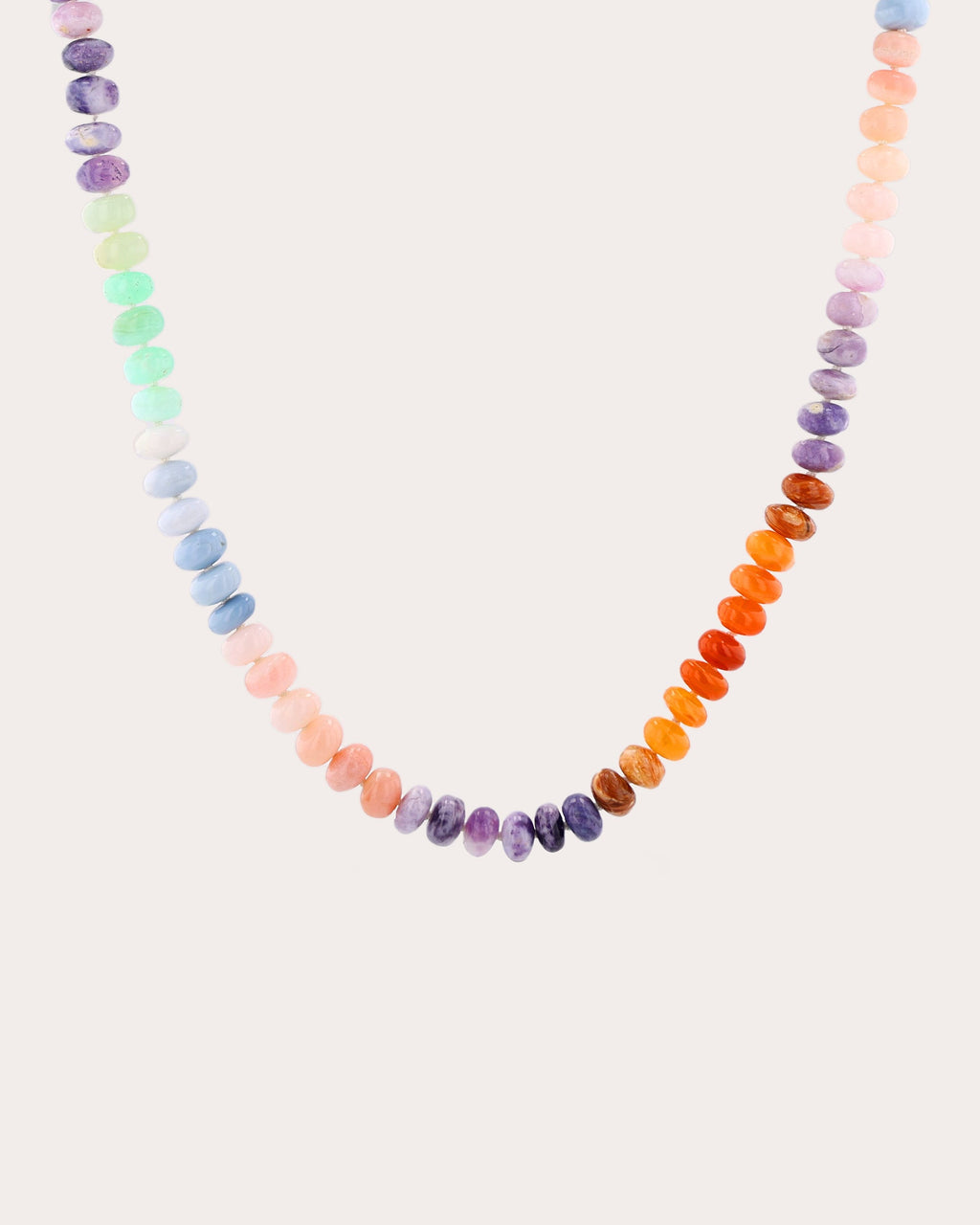 Sterling Silver Rainbow Opal Necklace