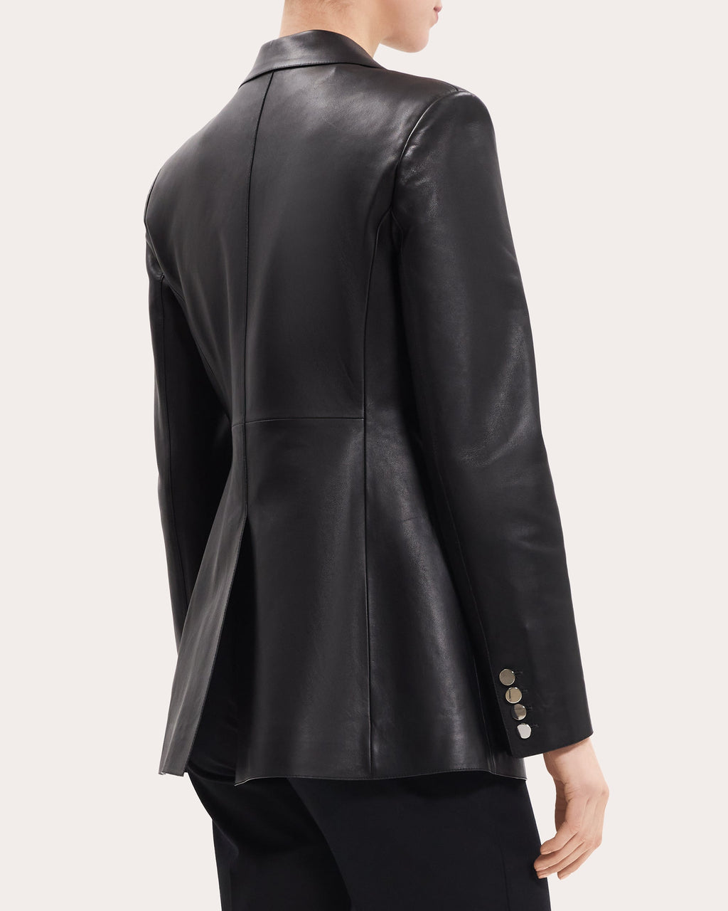 Slim Leather Blazer