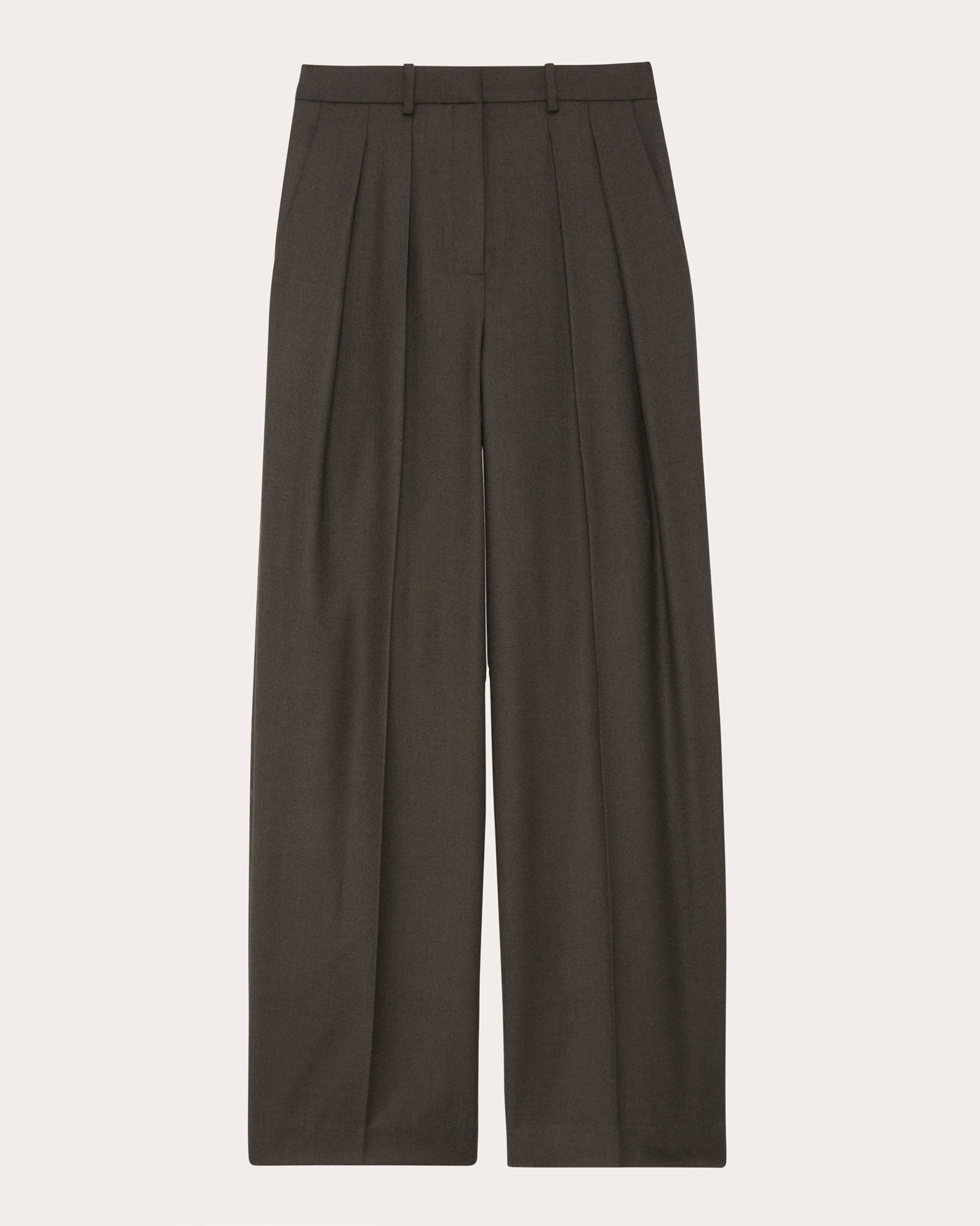 Double Pleated Wool Pants