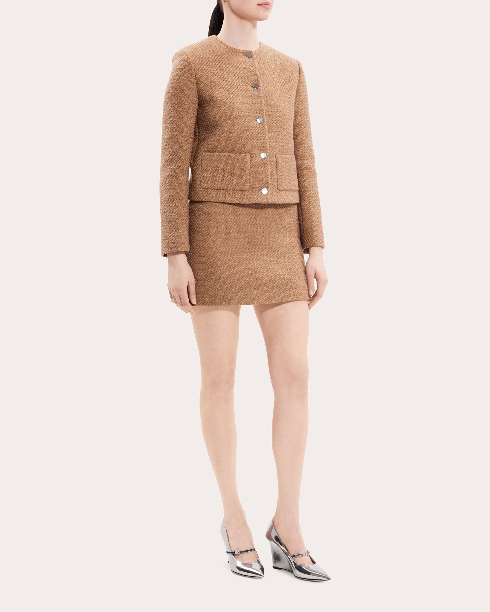 Tweed High-Waist Mini Skirt