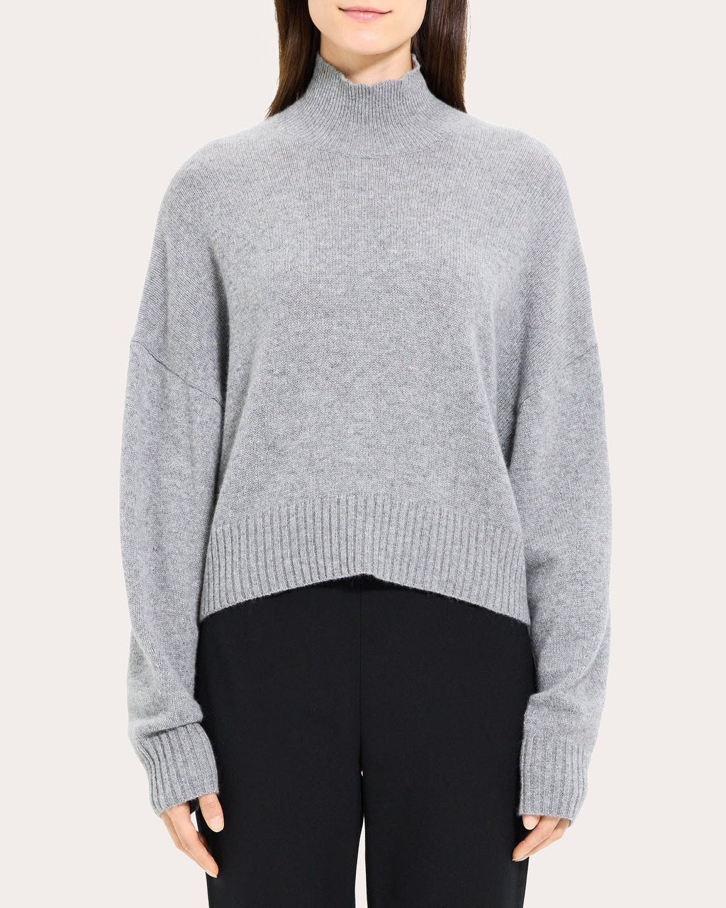 Cropped Turtleneck Pullover