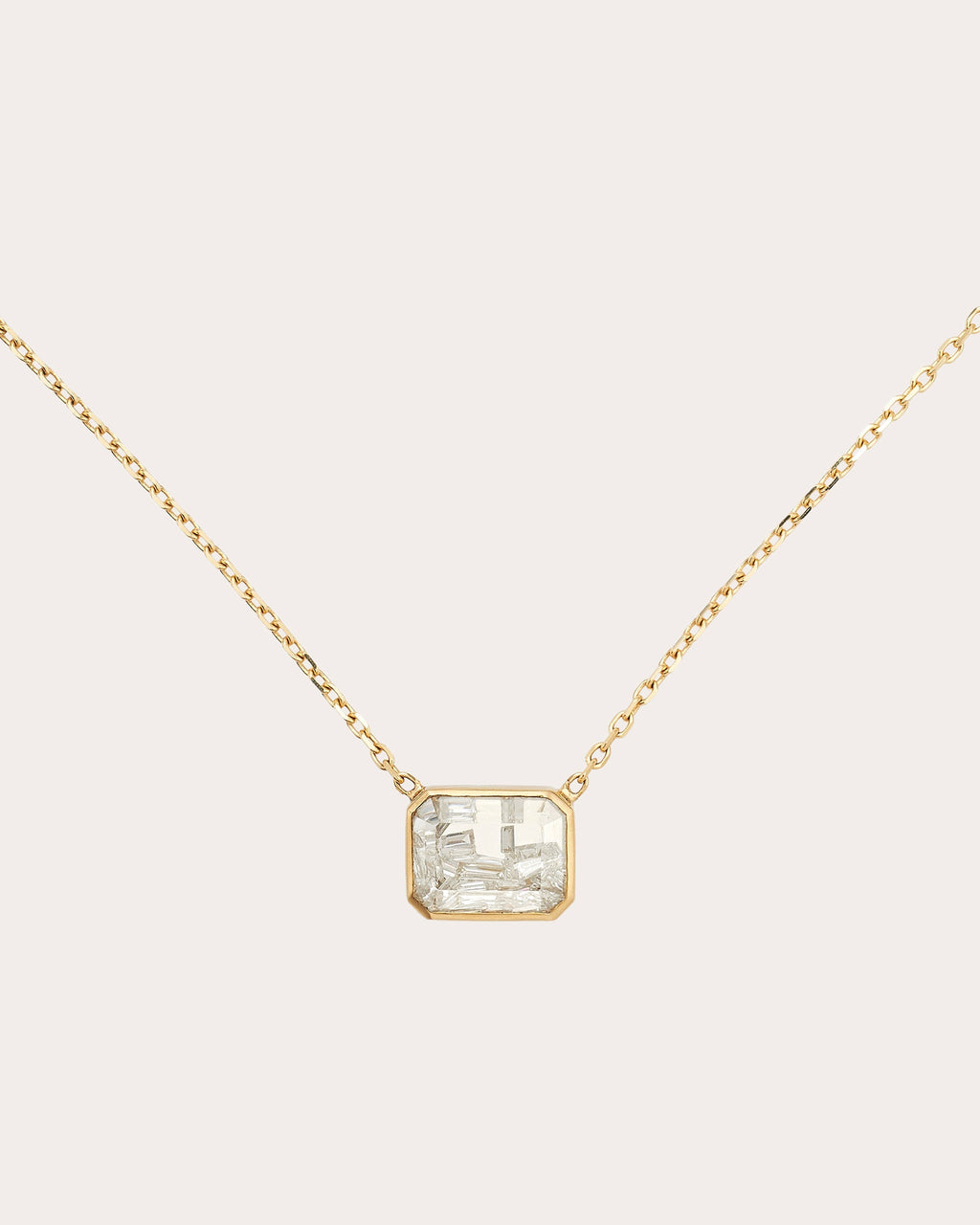 Esmeralda 18K Gold Crystal and Diamond Shaker Pendant Necklace