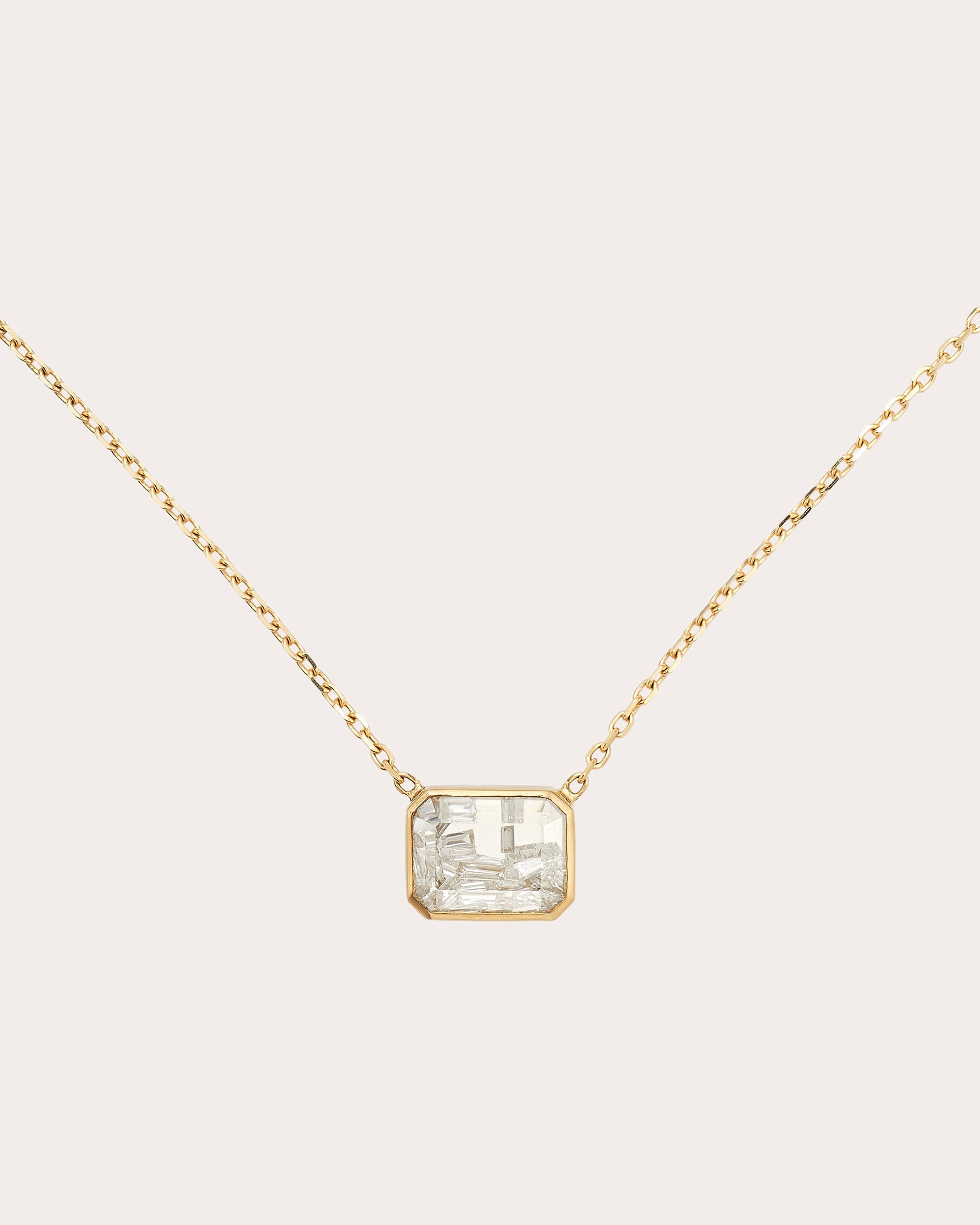 Esmeralda 18K Gold Crystal and Diamond Shaker Pendant Necklace